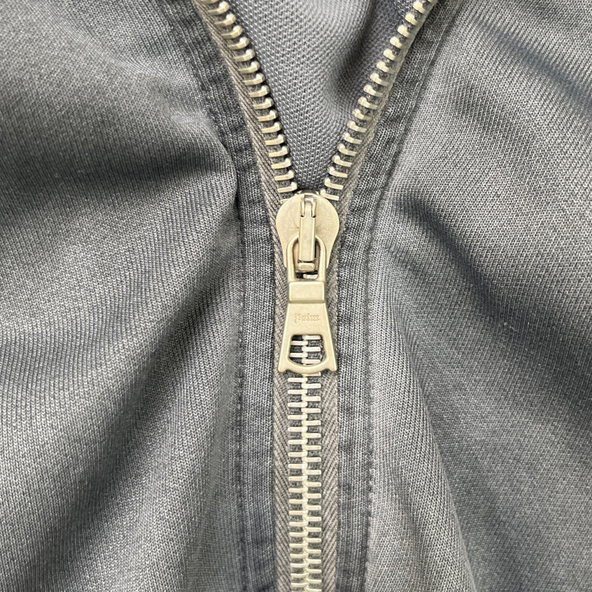 Men's Printed Logo Track Jacket Grey Size XXS