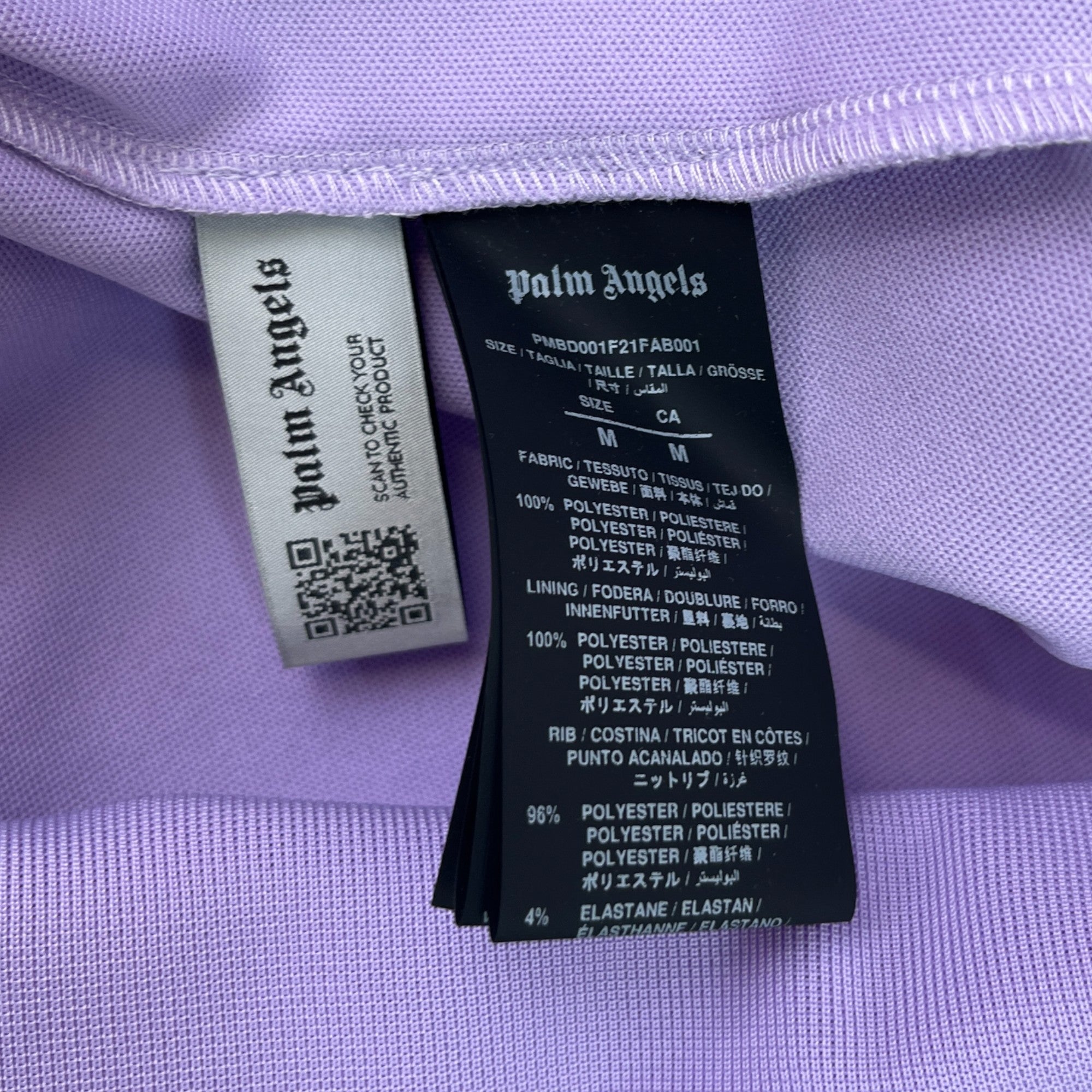 Men's Printed Logo Track Jacket Purple Size M