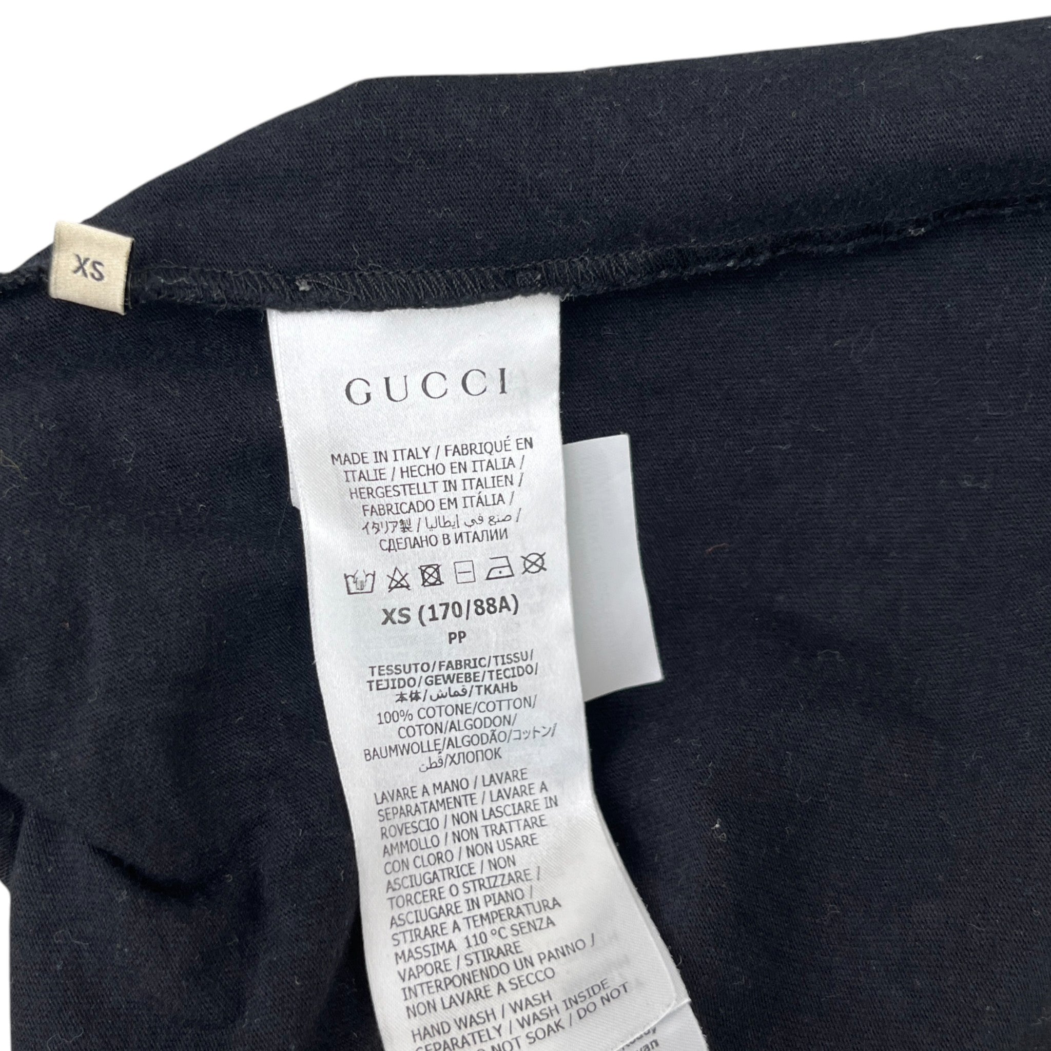 Men's Gg Logo Print T-Shirt Black Size XS