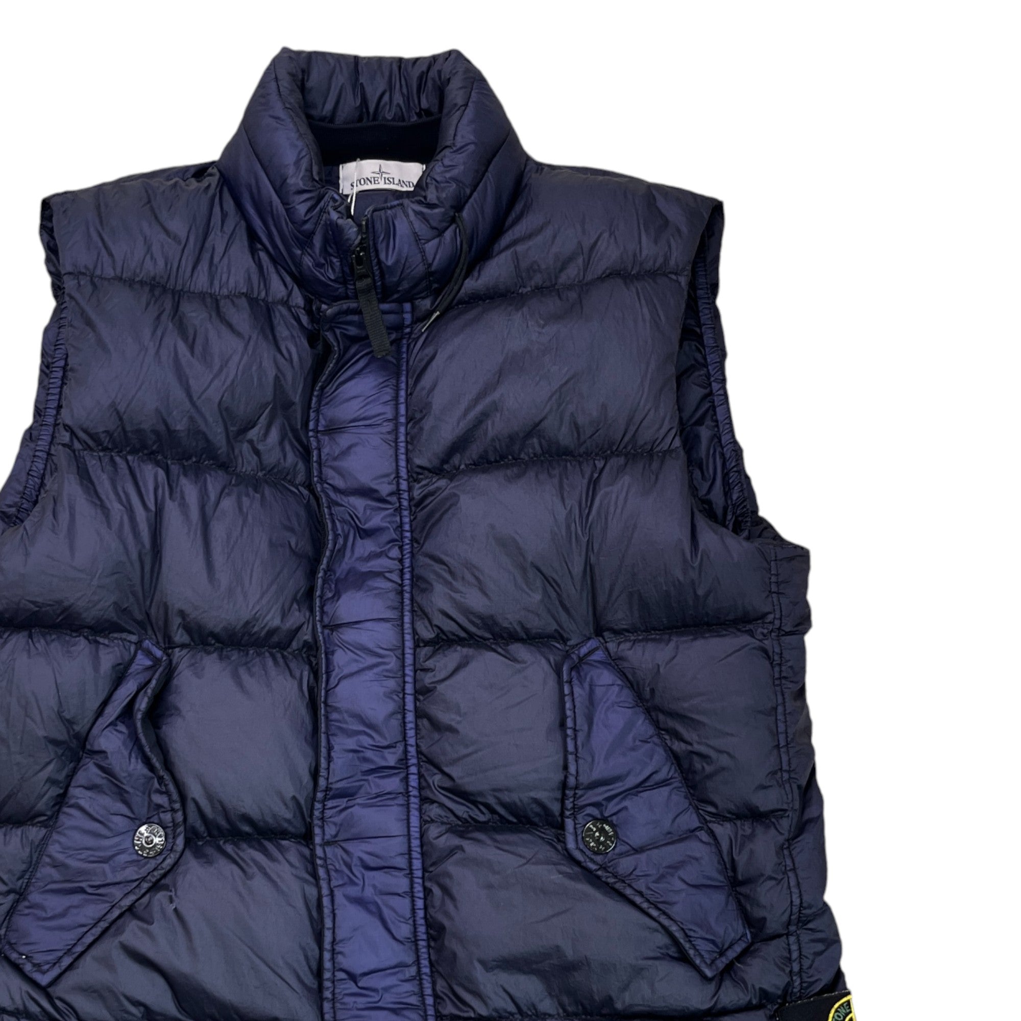 Men's Applique Logo Gilet Navy Size XL