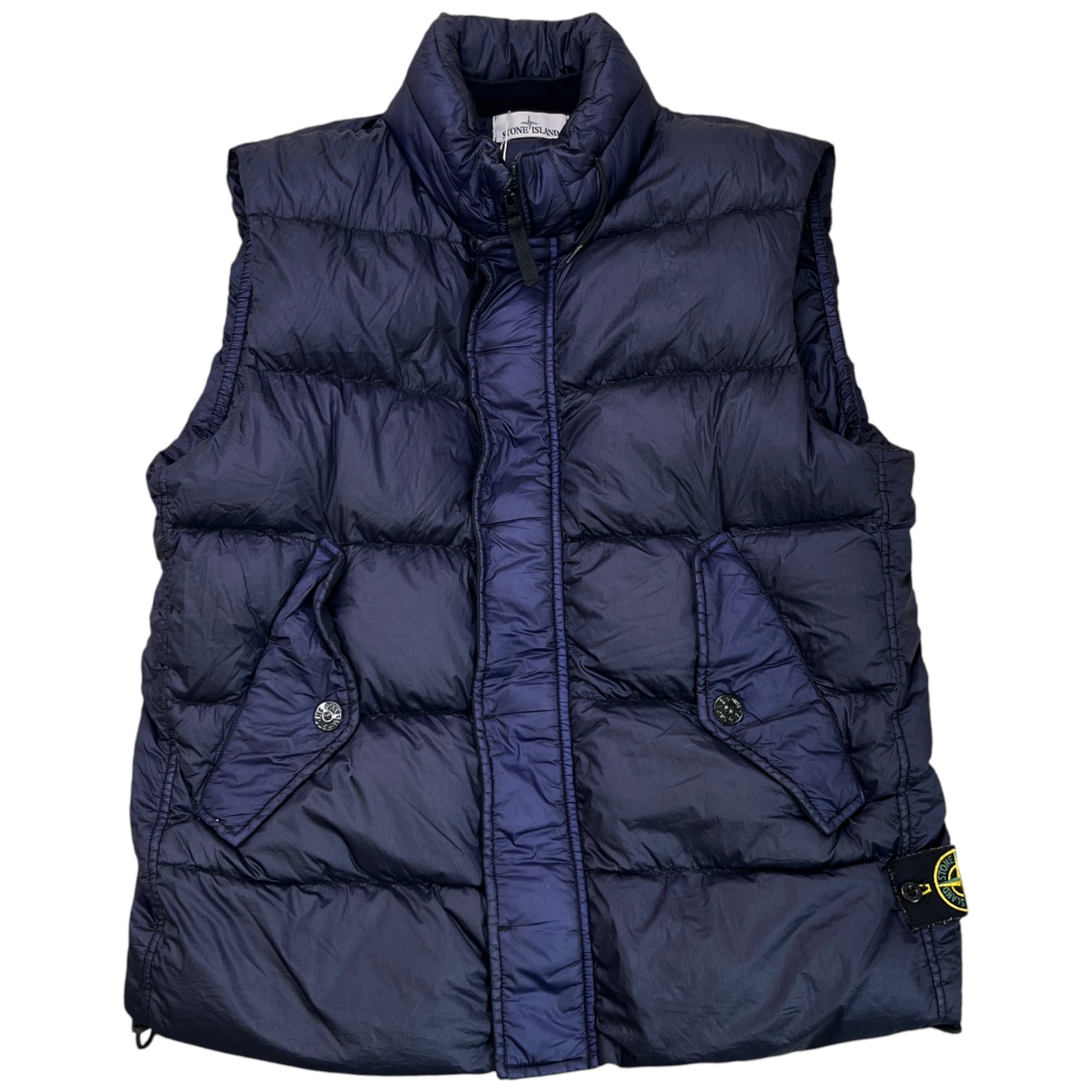 Men's Applique Logo Gilet Navy Size XL