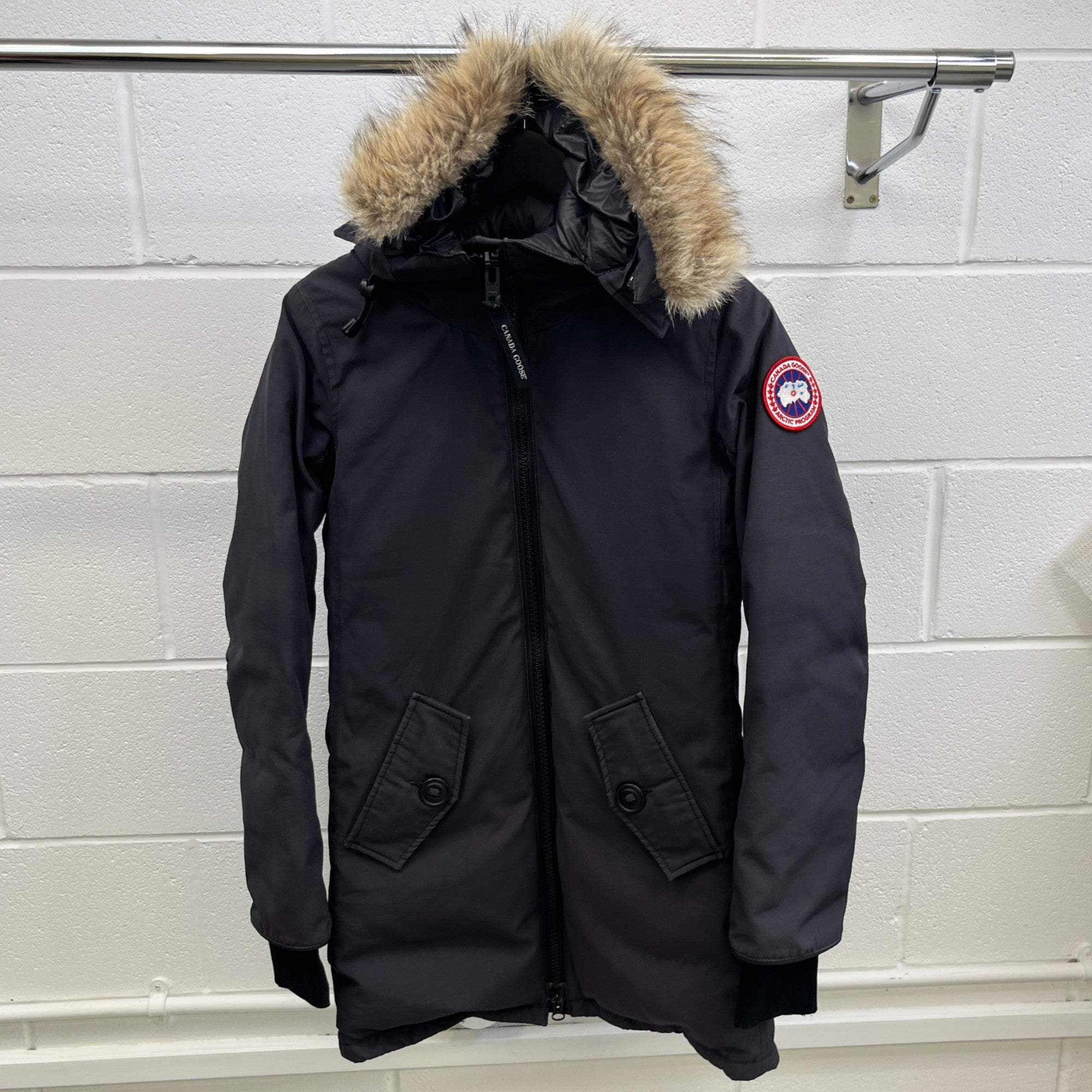 Women's Rosemont Parka Down Jacket Navy Size XS