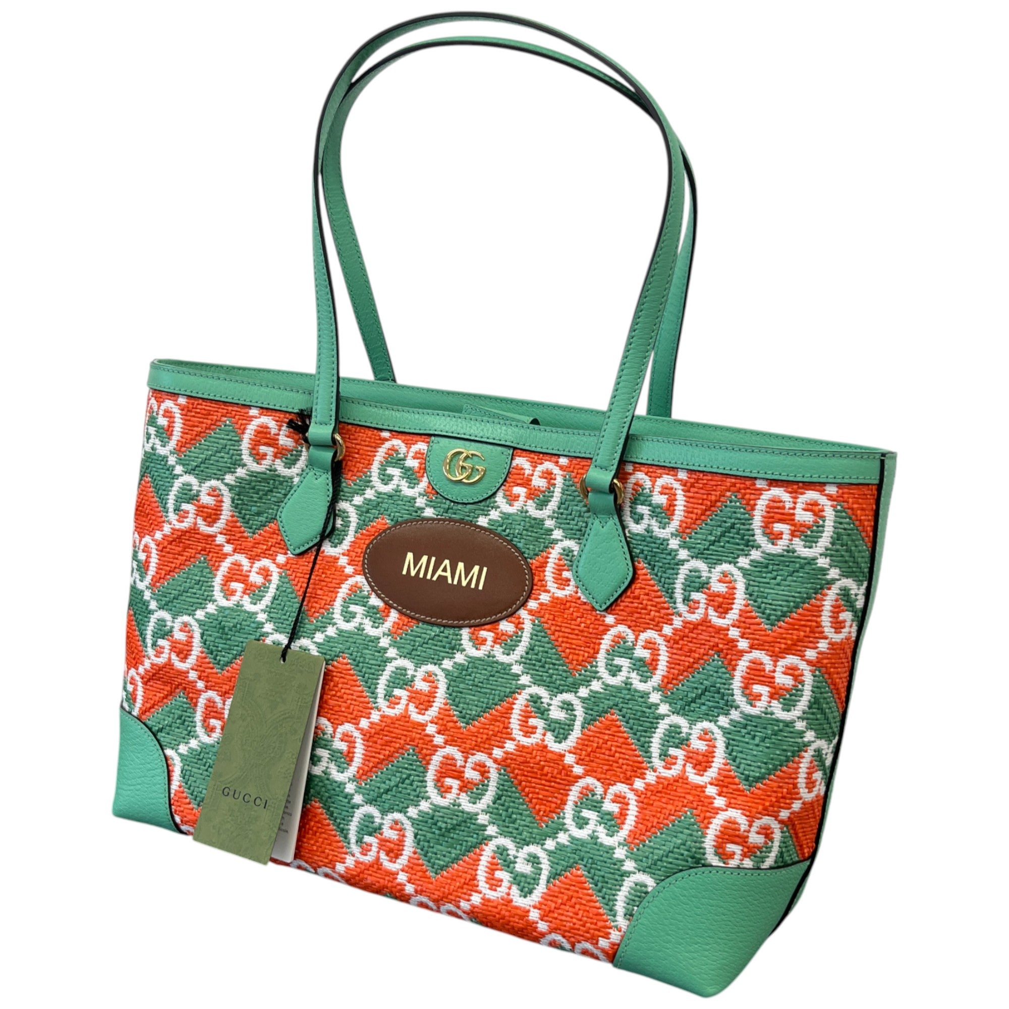 Women's Gg Miami Ophidia Tote Bag Green