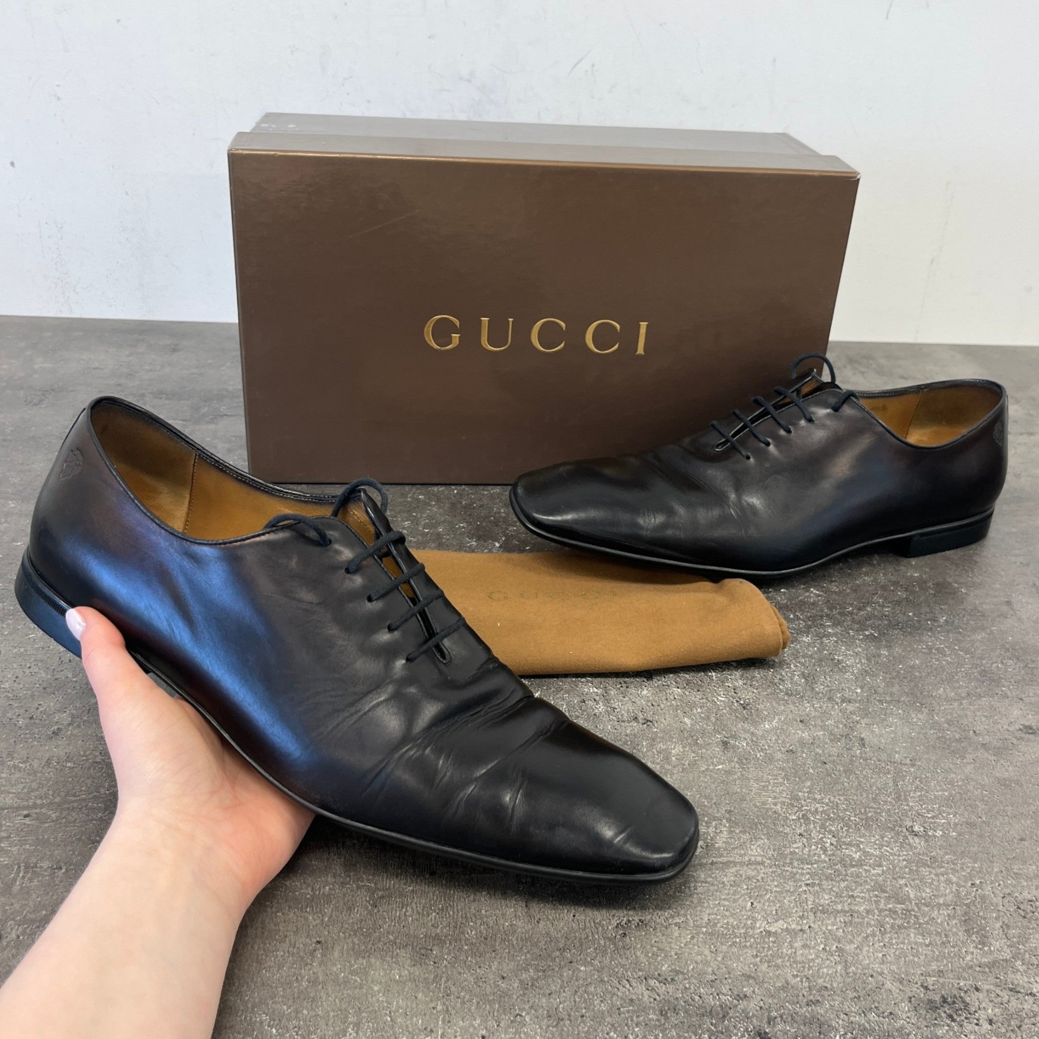 Men's Lace-Up Derby Loafers Black Size EU 44 / UK 10