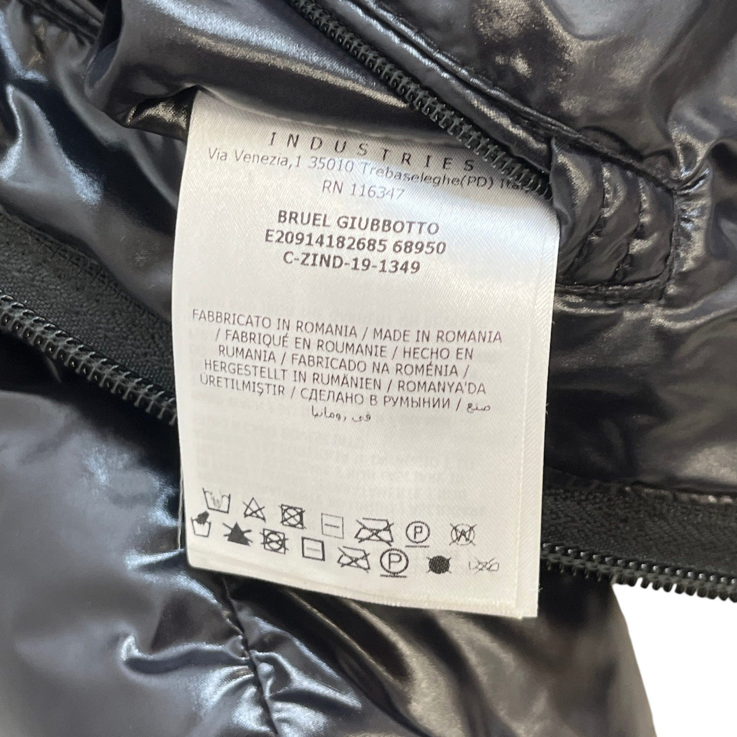 Men's Bruel Down Jacket Black Size 3 / L