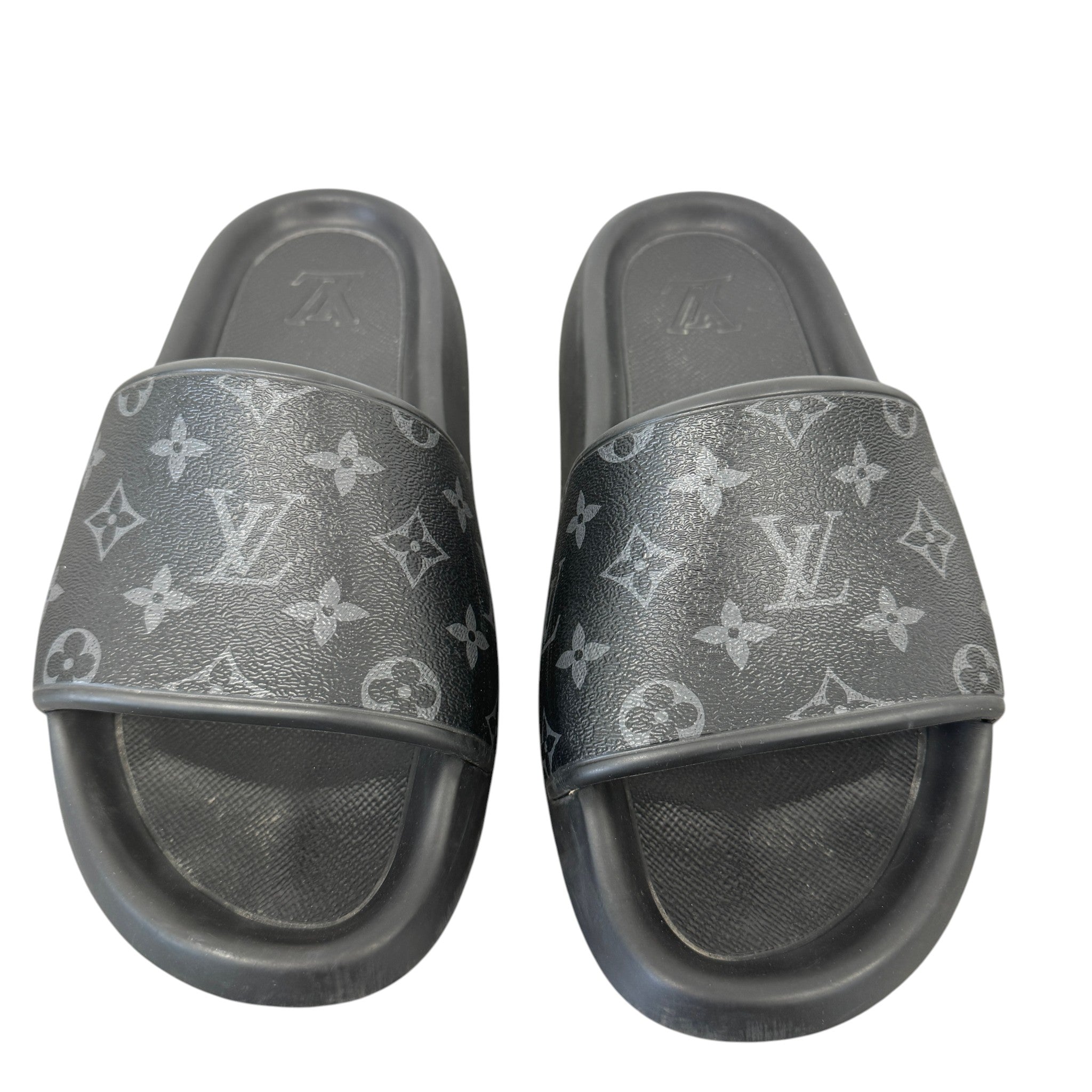 Men's Monogram Eclipse Slides Black Size EU 41 / UK 7