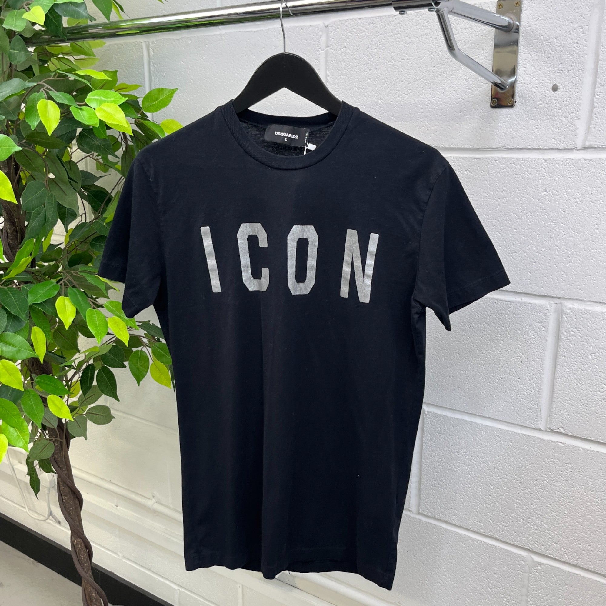 Men's Logo Print T-Shirt Black Size S