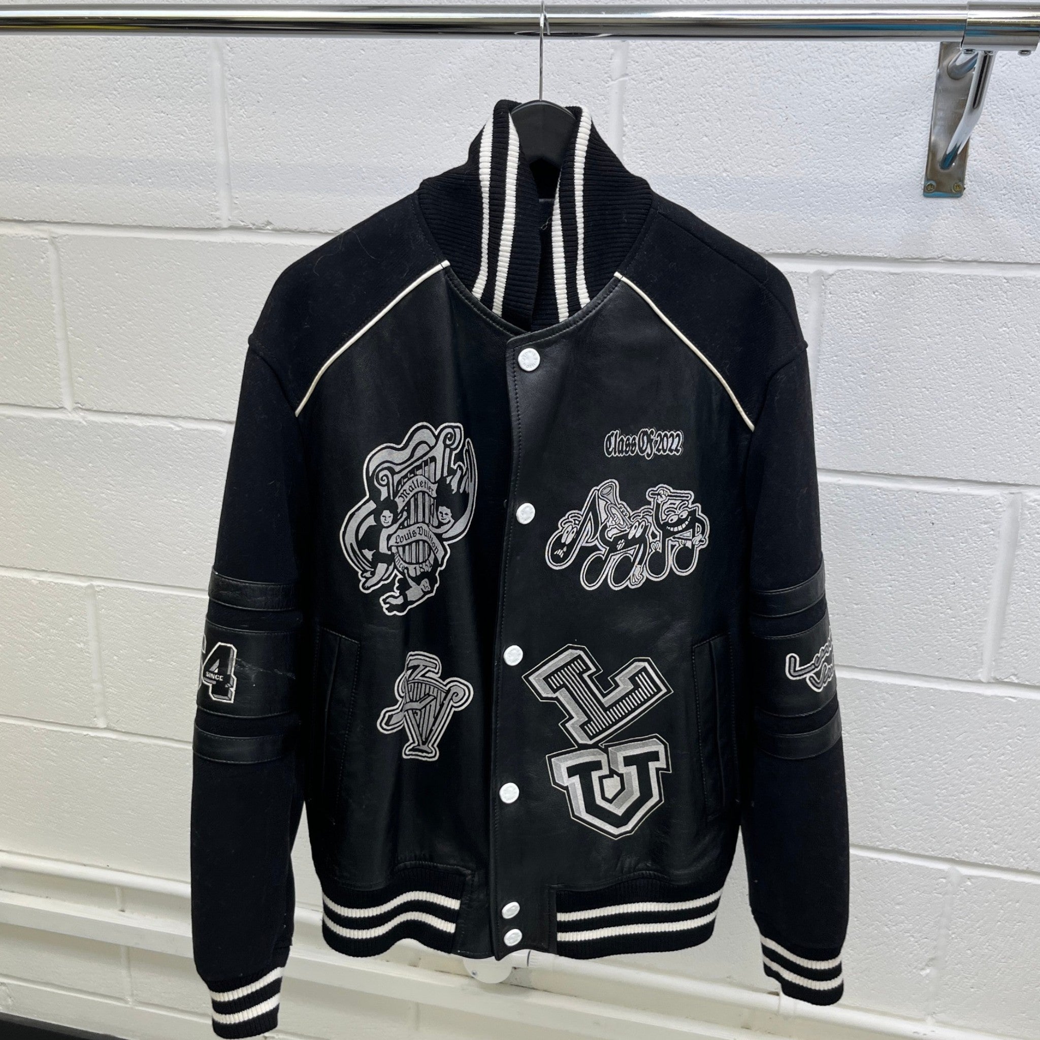 Men's Lv Musical Varsity Jacket Black Size IT 50 / L