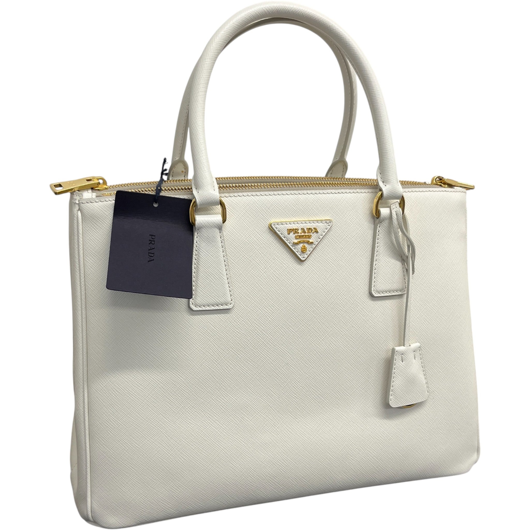 Women's Galleria Saffiano Tote Handbag White