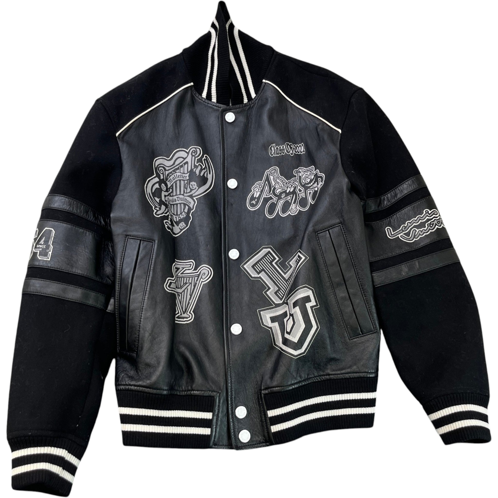 Men's Lv Musical Varsity Jacket Black Size IT 50 / L