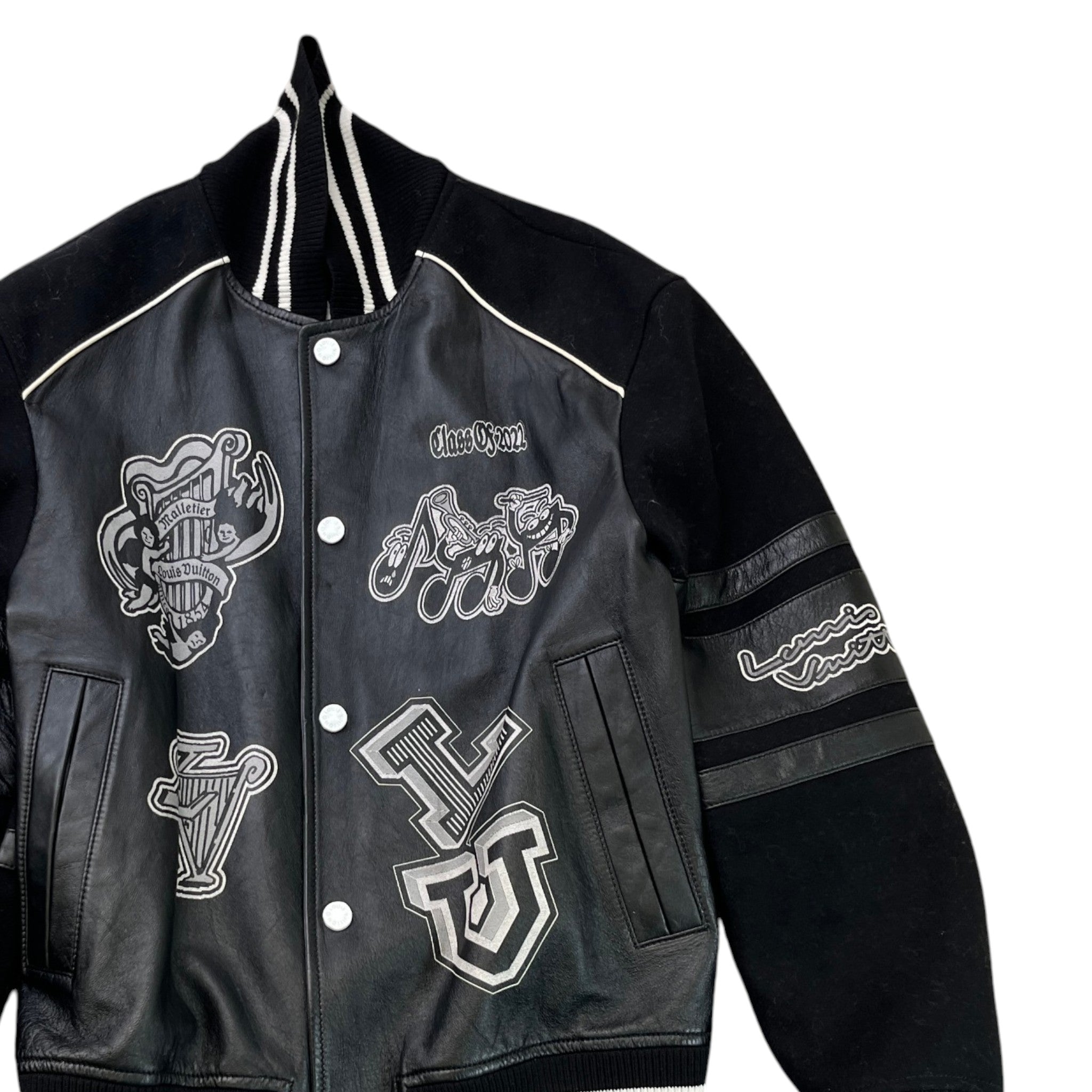 Men's Lv Musical Varsity Jacket Black Size IT 50 / L