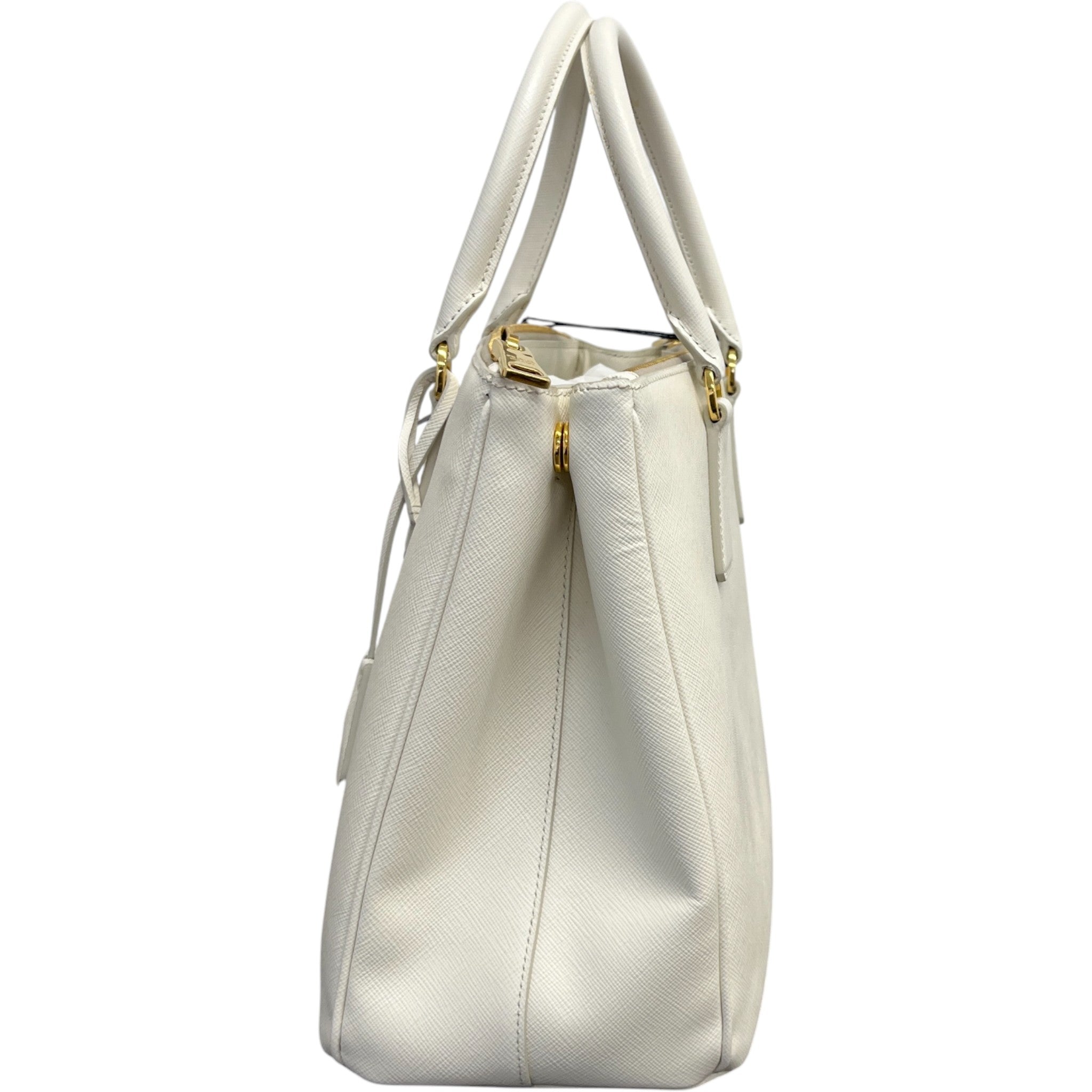 Women's Galleria Saffiano Tote Handbag White