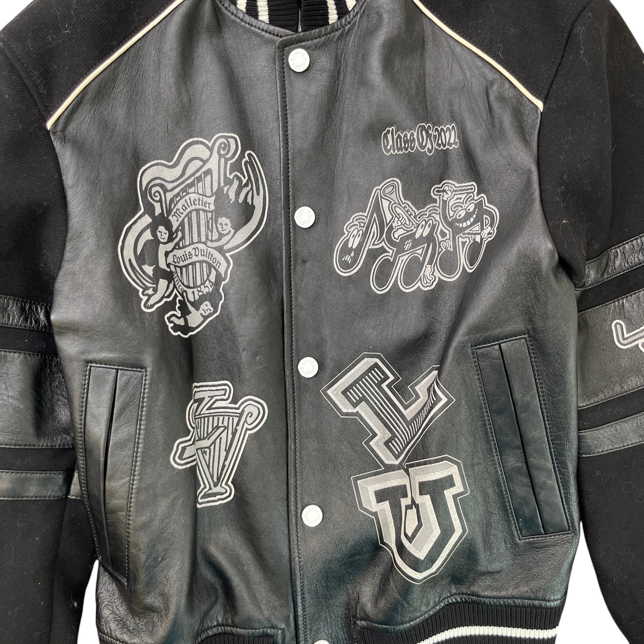Men's Lv Musical Varsity Jacket Black Size IT 50 / L