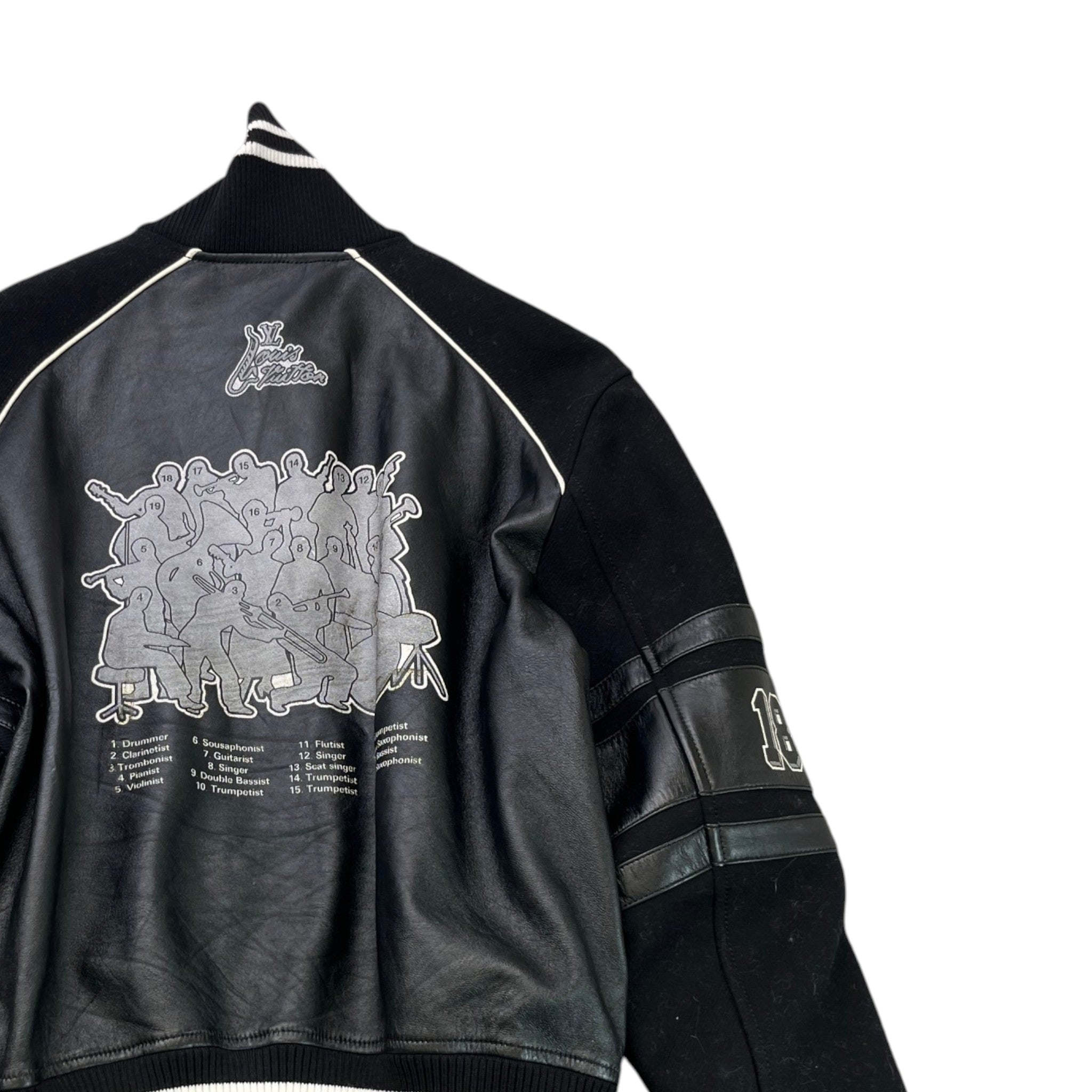 Men's Lv Musical Varsity Jacket Black Size IT 50 / L