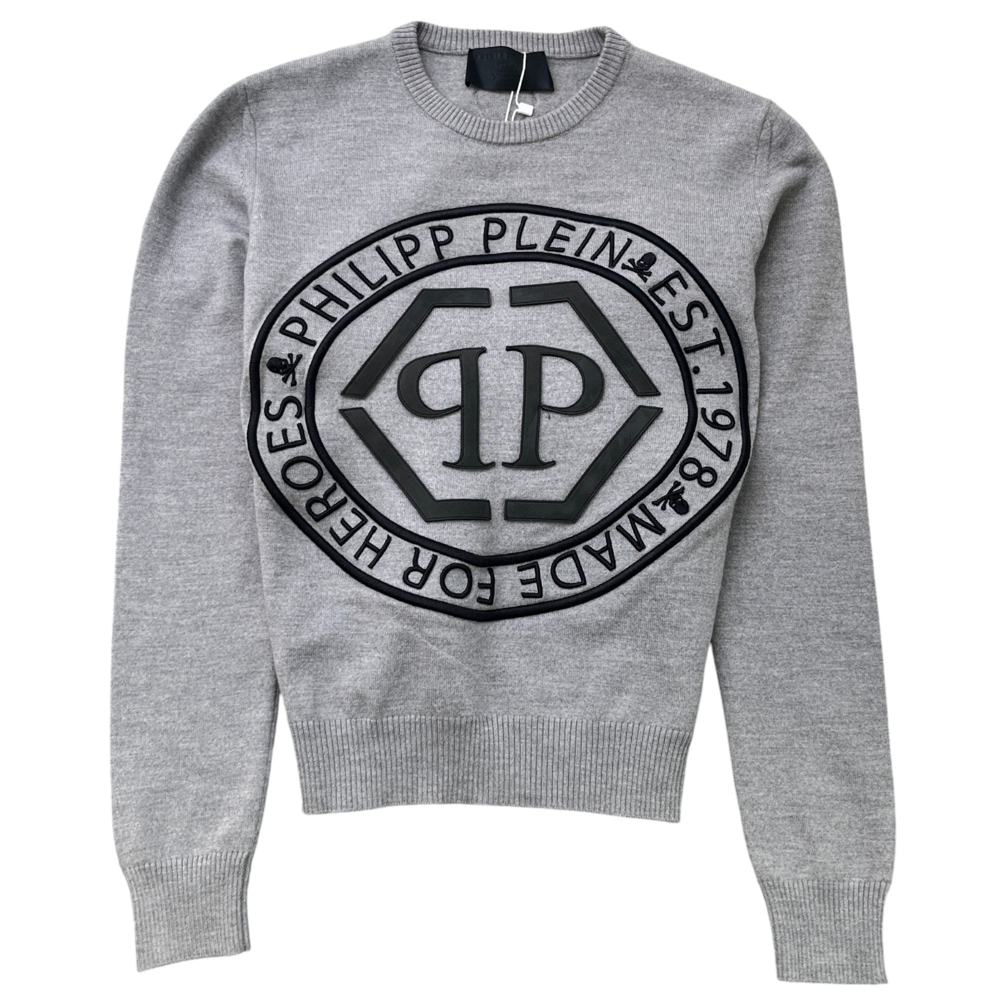 Men's Embroidered Logo Sweatshirt Grey Size S