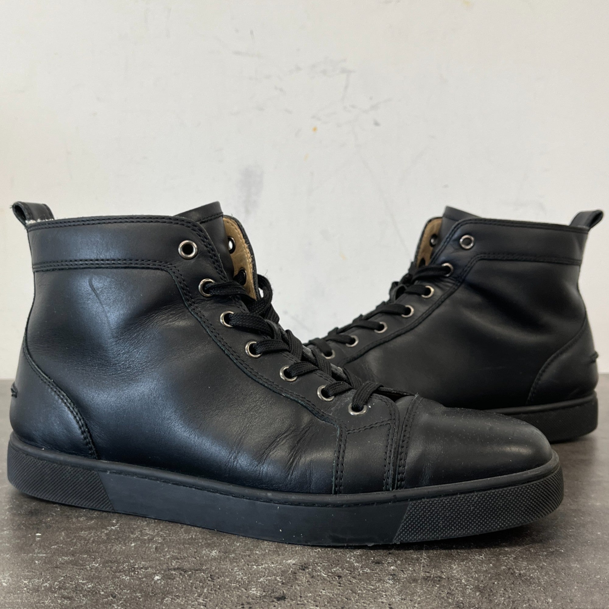 Men's Louis Flat High Trainers Black Size EU 42.5 / UK 8.5