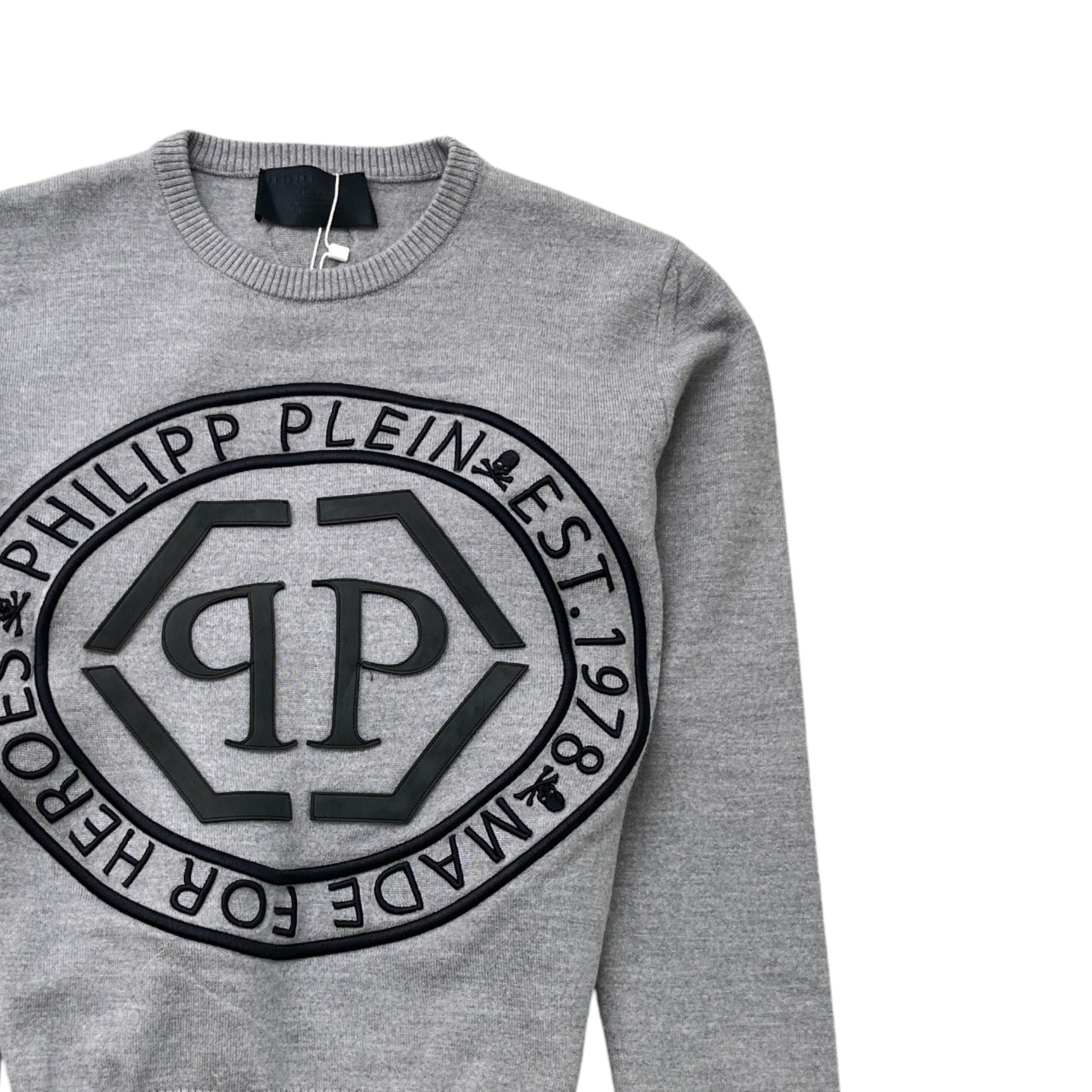 Men's Embroidered Logo Sweatshirt Grey Size S