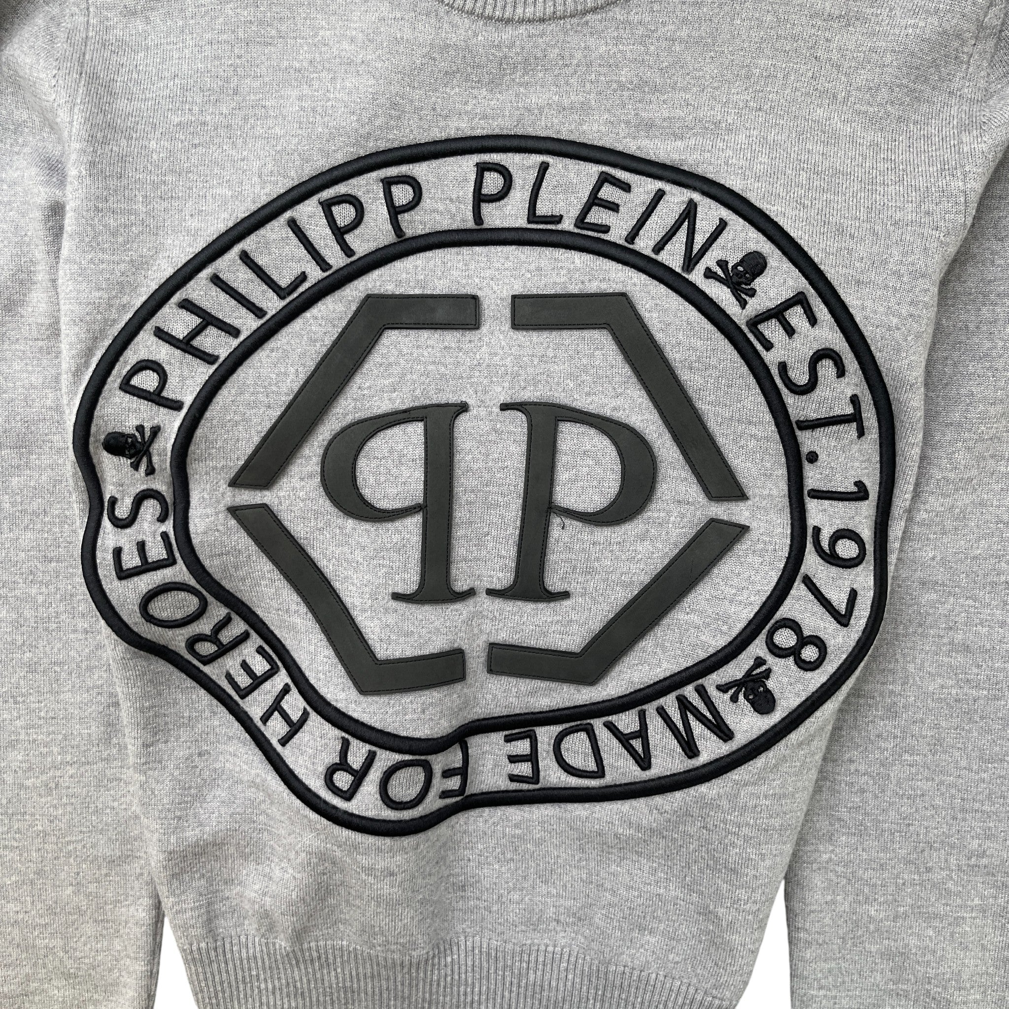 Men's Embroidered Logo Sweatshirt Grey Size S