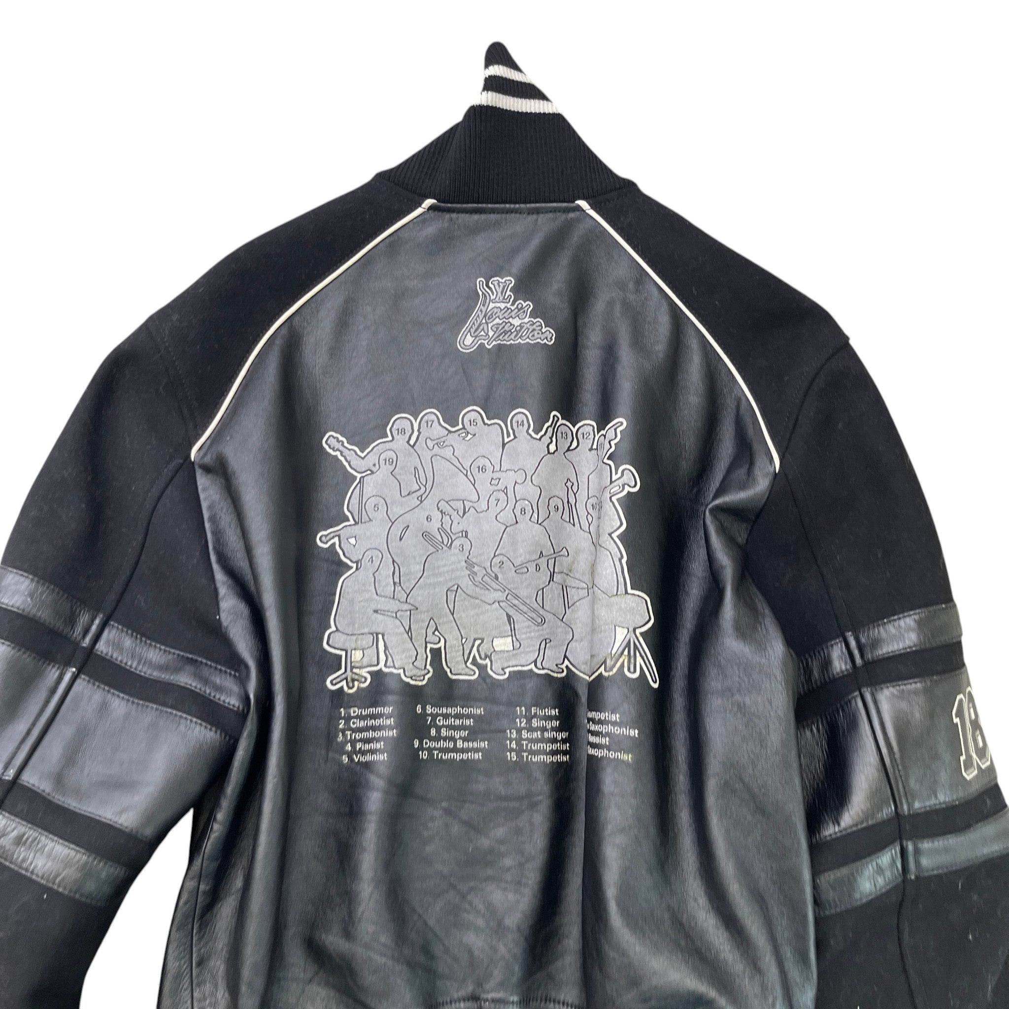 Men's Lv Musical Varsity Jacket Black Size IT 50 / L