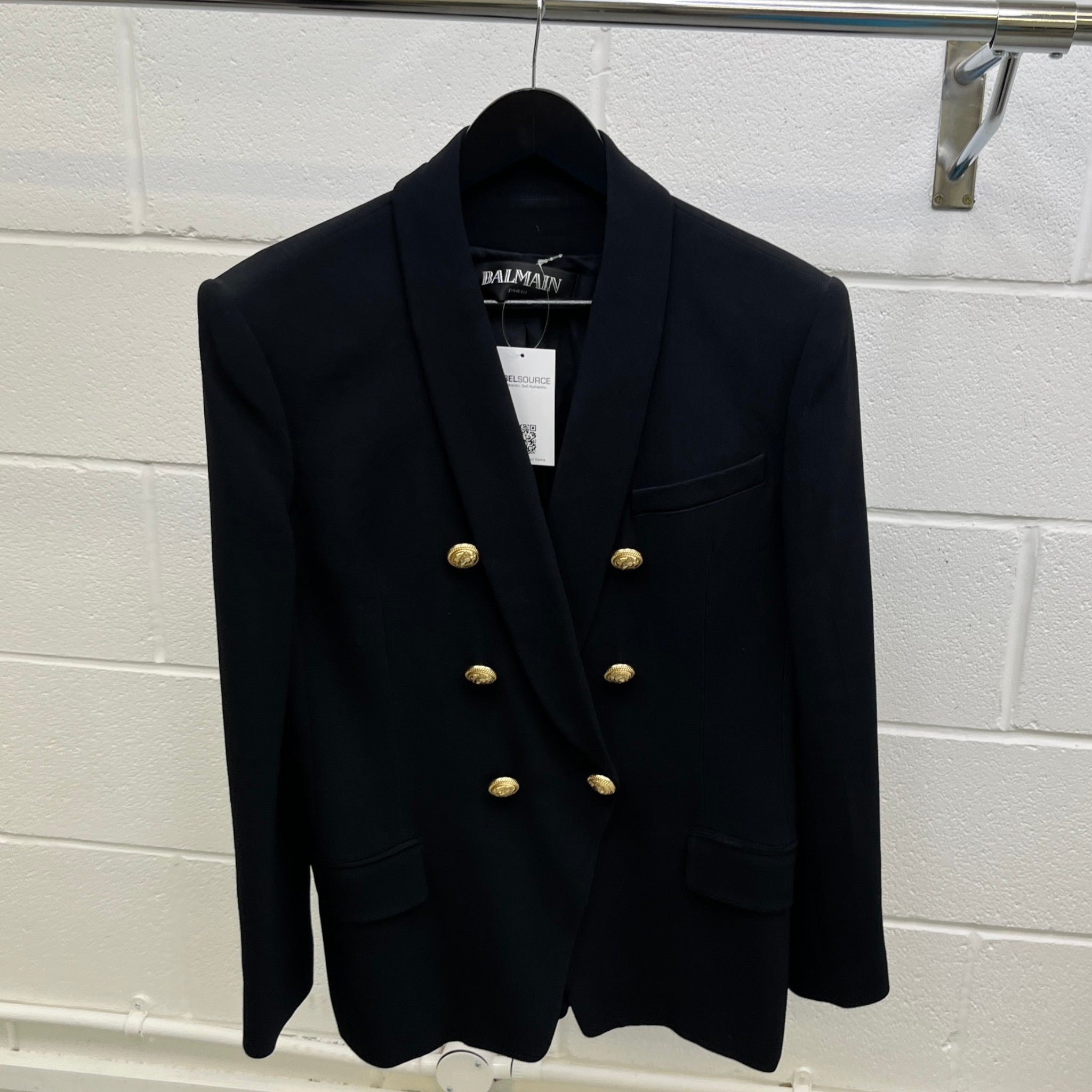 Women's Double Breasted Blazer Jacket Black Size IT 42 / UK 10