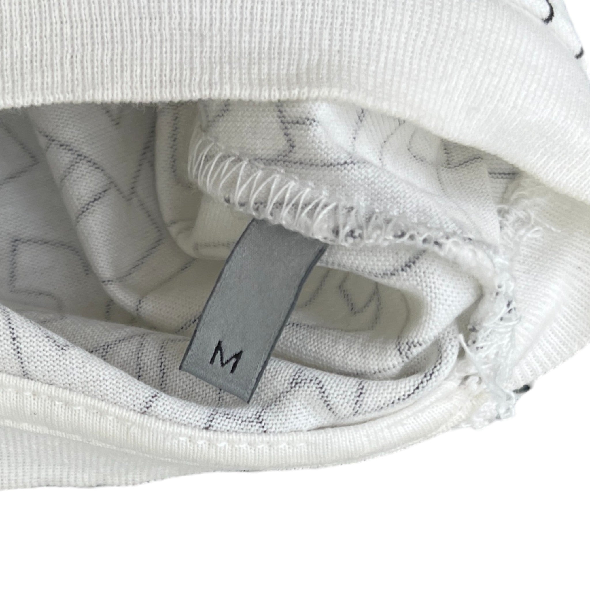 Men's Letters All Over Print T-Shirt White Size M