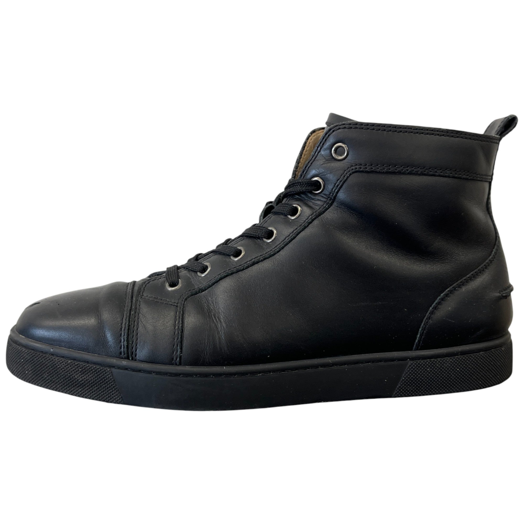 Men's Louis Flat High Trainers Black Size EU 42.5 / UK 8.5