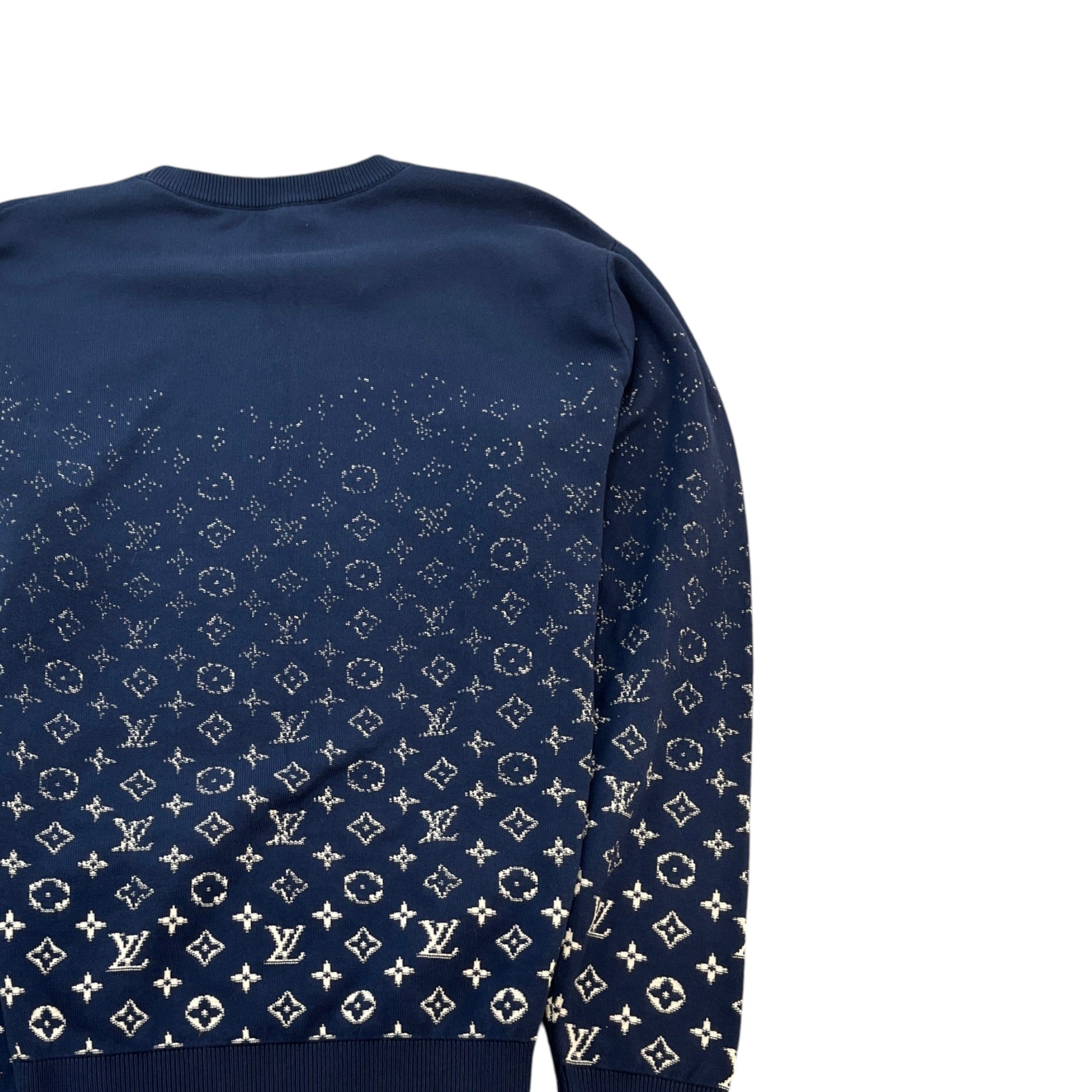 Men's Gradient Monogram Sweatshirt Navy Size XL