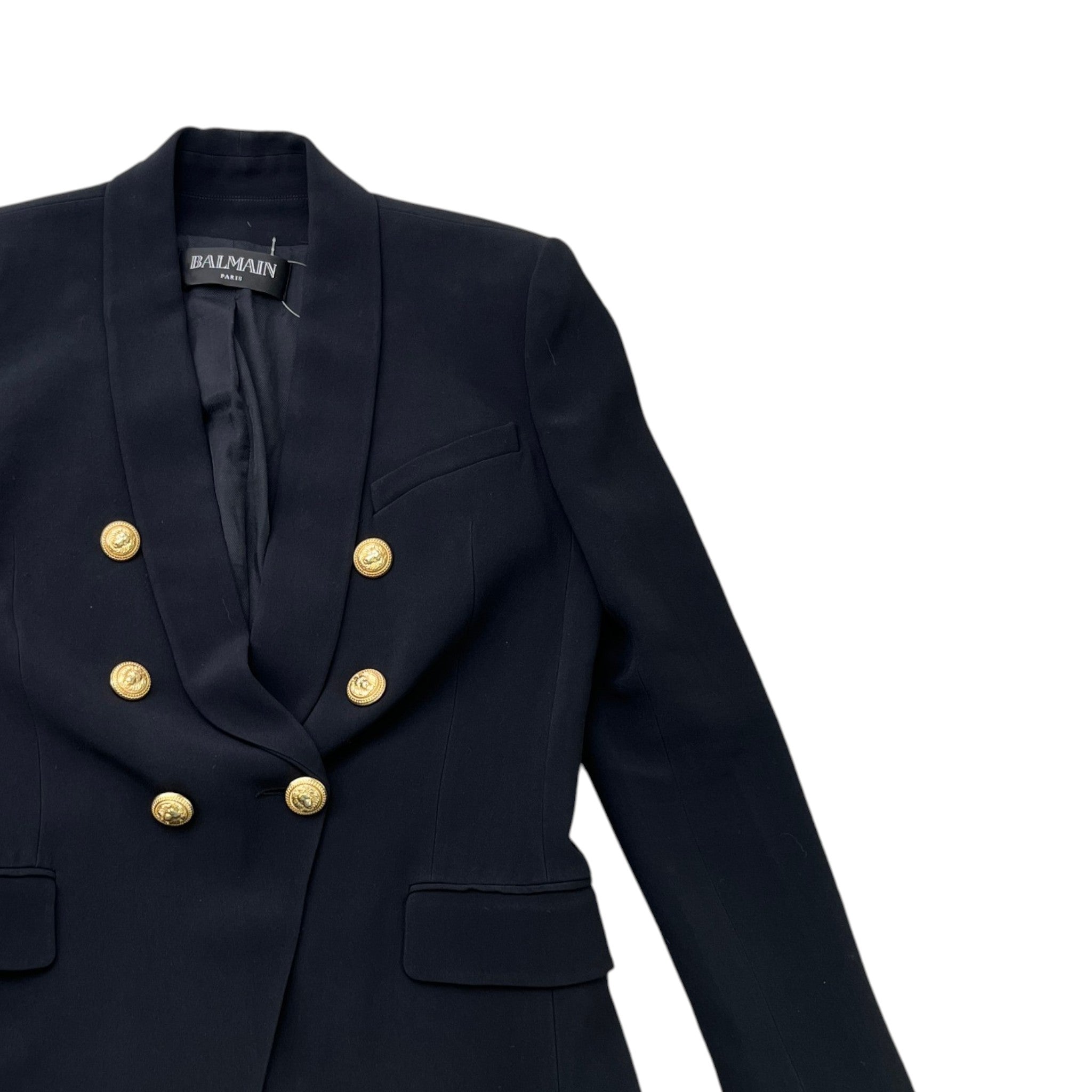 Women's Double Breasted Blazer Jacket Black Size IT 42 / UK 10