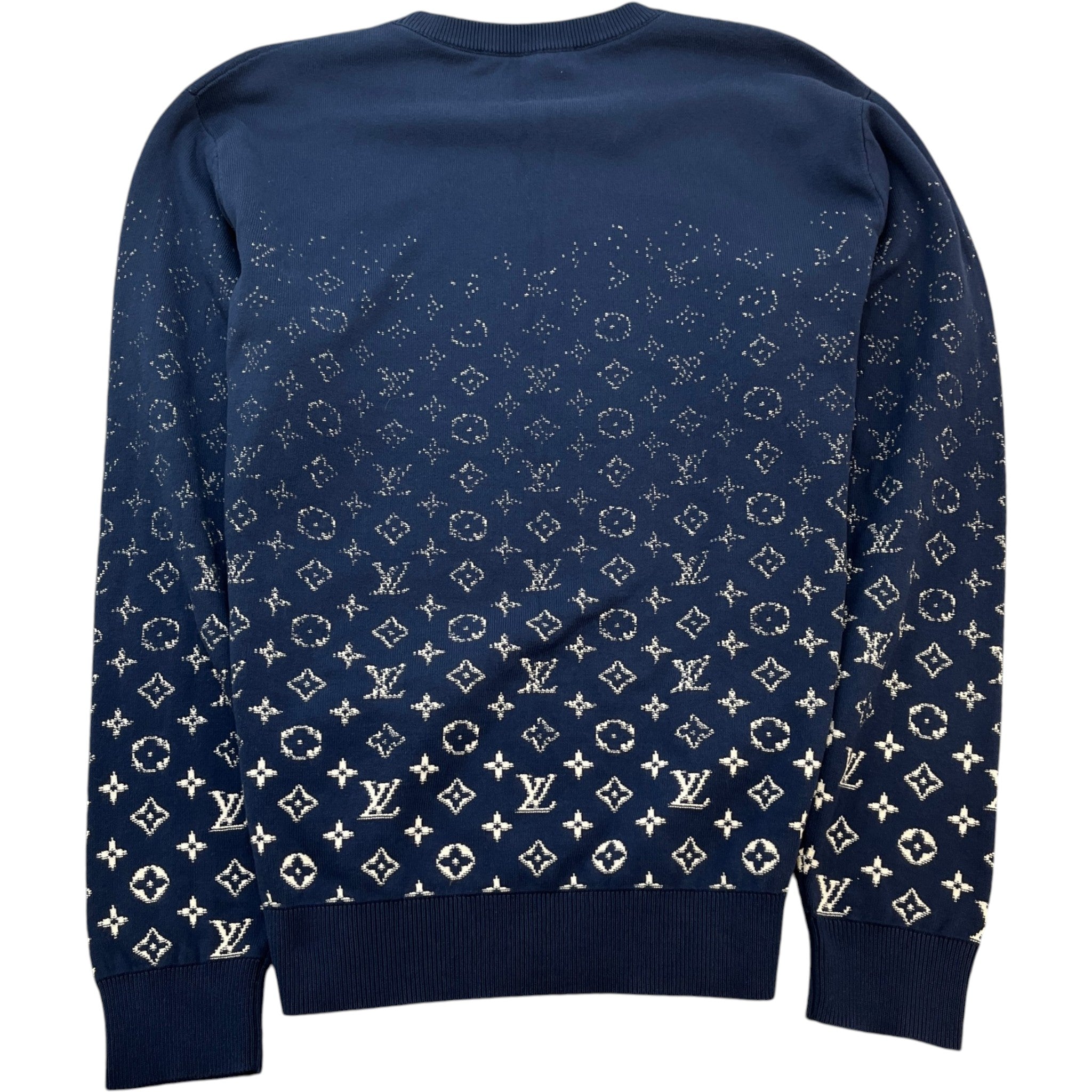 Men's Gradient Monogram Sweatshirt Navy Size XL