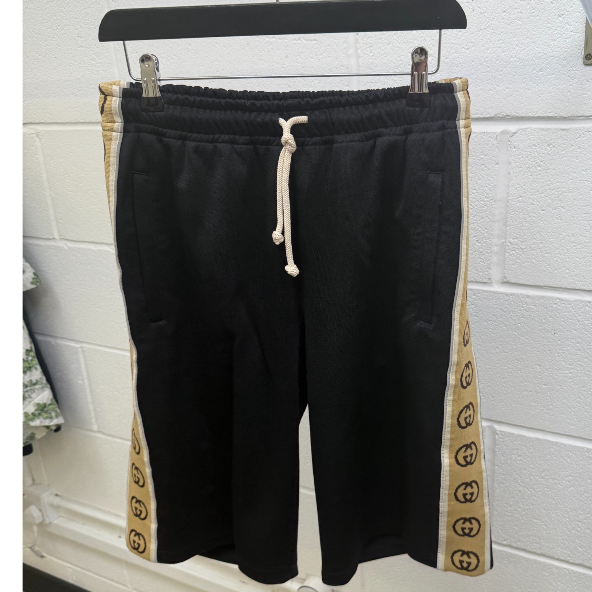 Men's Tape Logo Shorts Black Size S