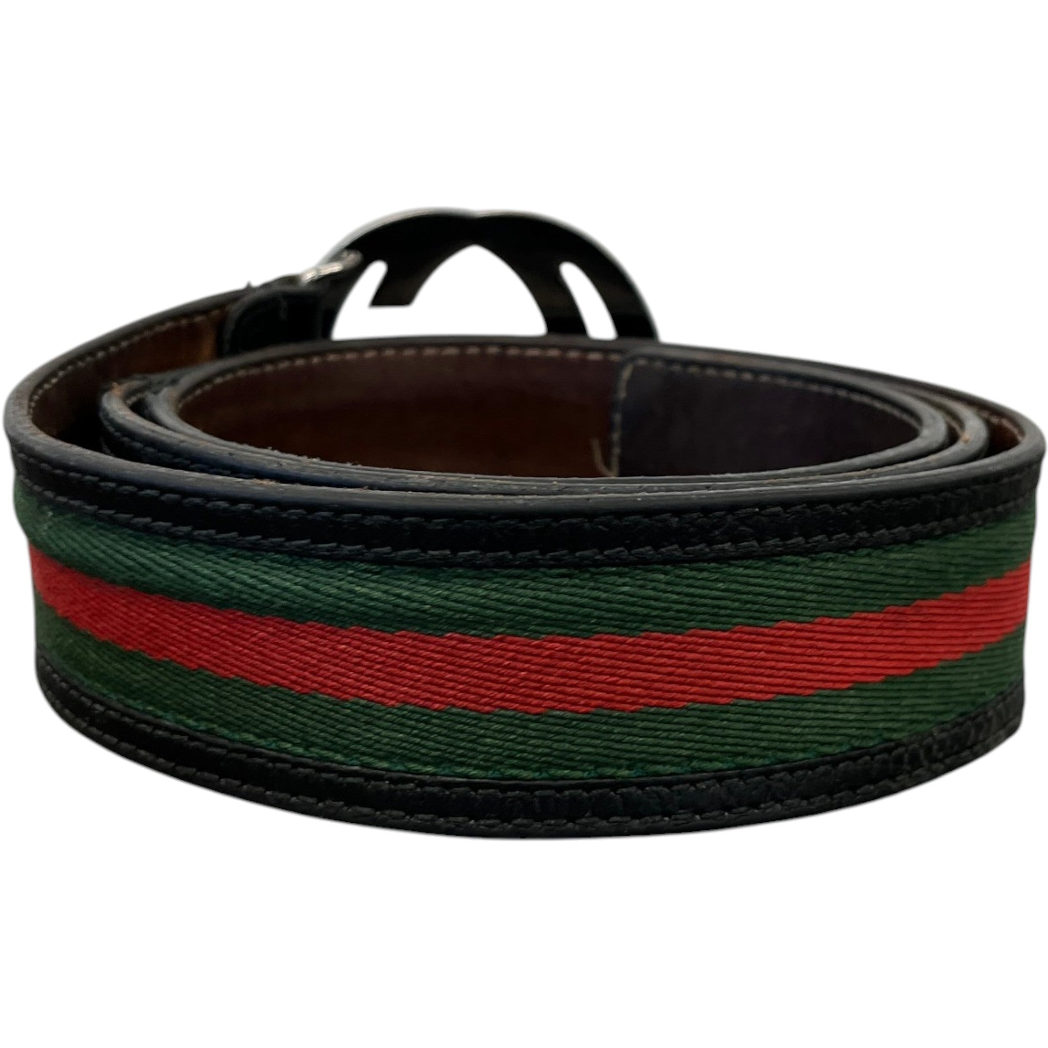 Men's Interlocking G Web Belt Multi-Coloured Size Waist 32"