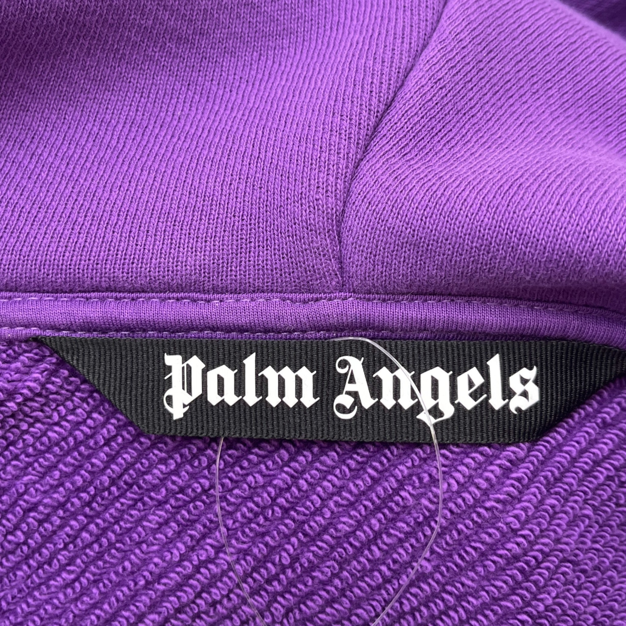 Men's Logo Print Hoodie Purple Size S