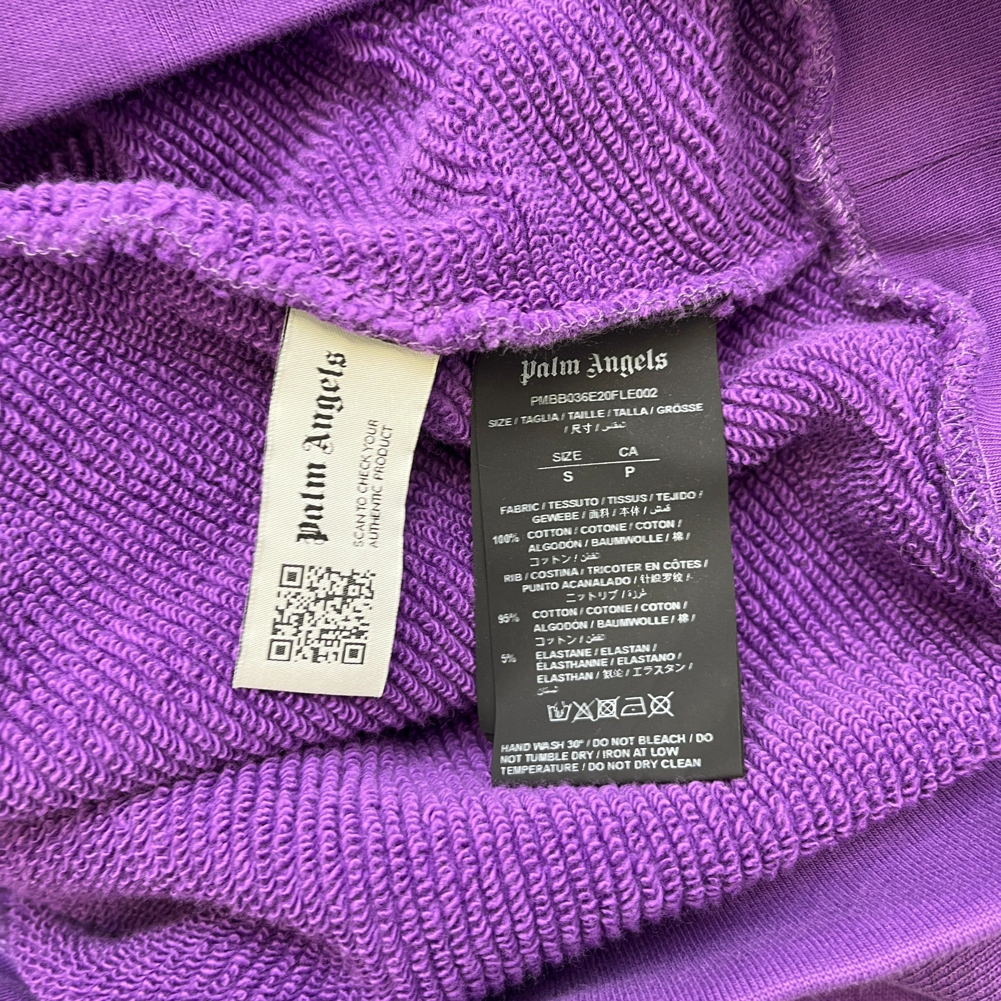 Men's Logo Print Hoodie Purple Size S