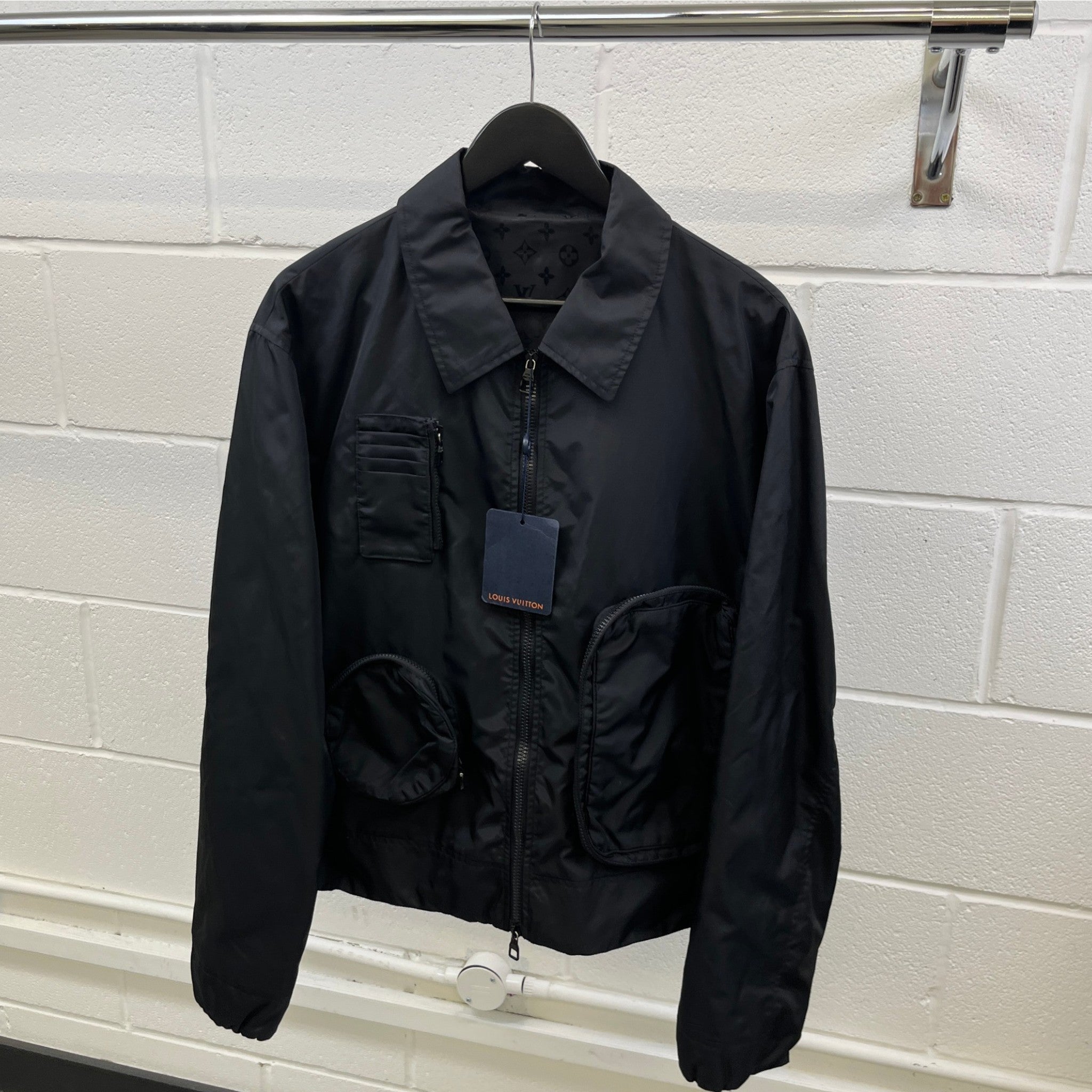 Men's Lvse Nylon Utility Jacket Black Size IT 52 / XL