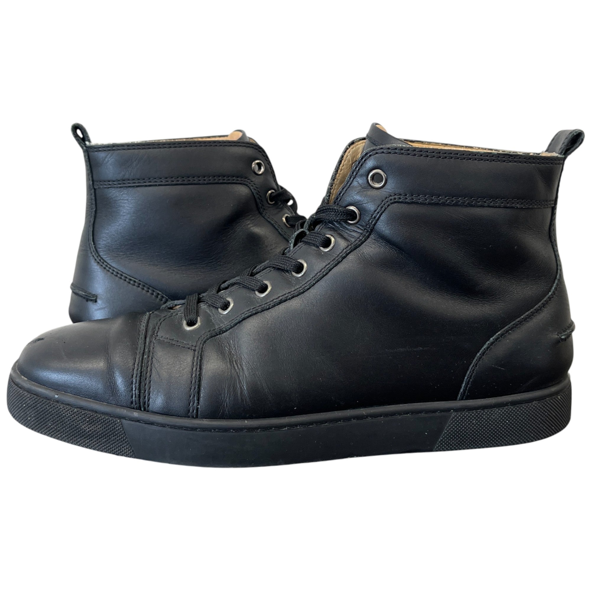 Men's Louis Flat High Trainers Black Size EU 42.5 / UK 8.5