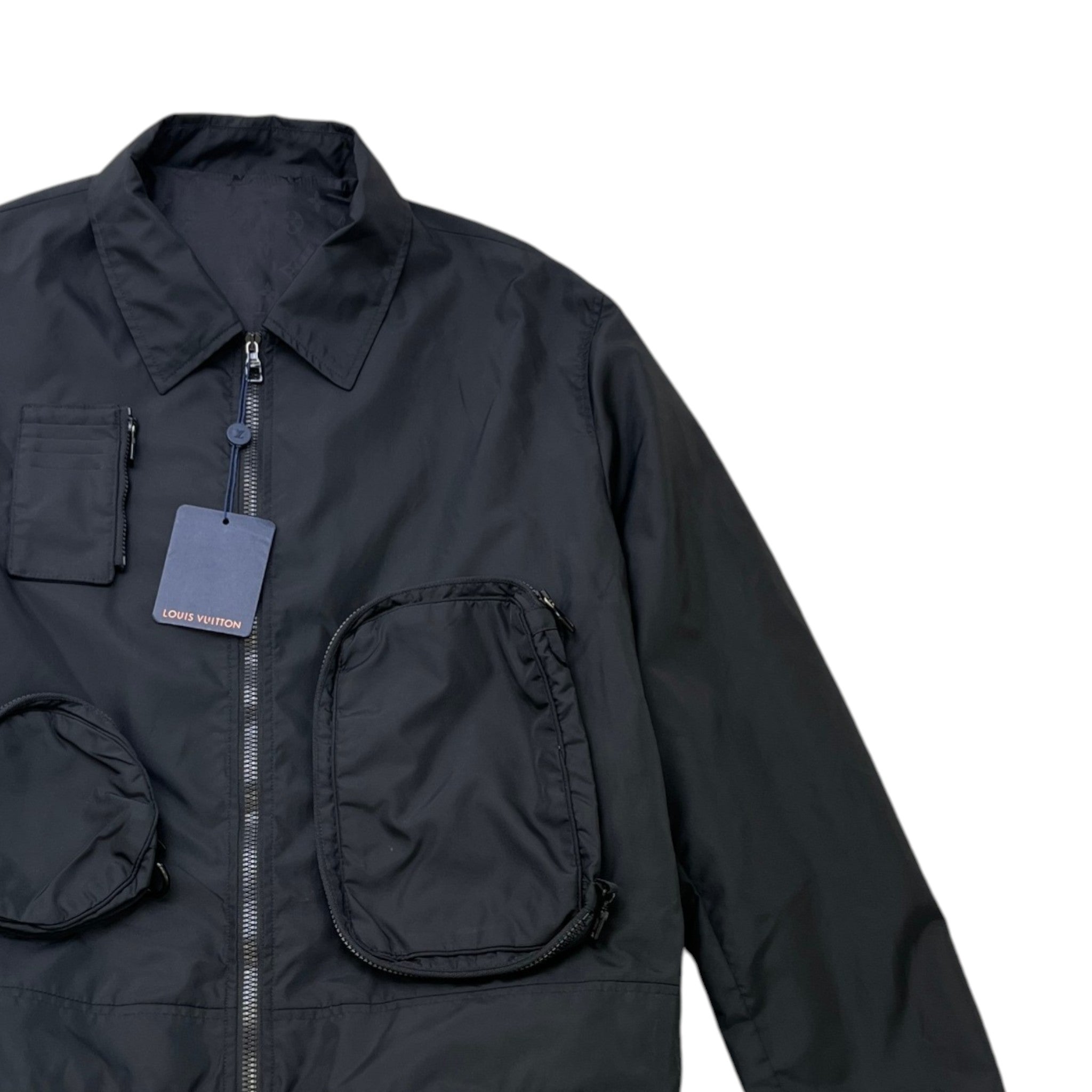 Men's Lvse Nylon Utility Jacket Black Size IT 52 / XL