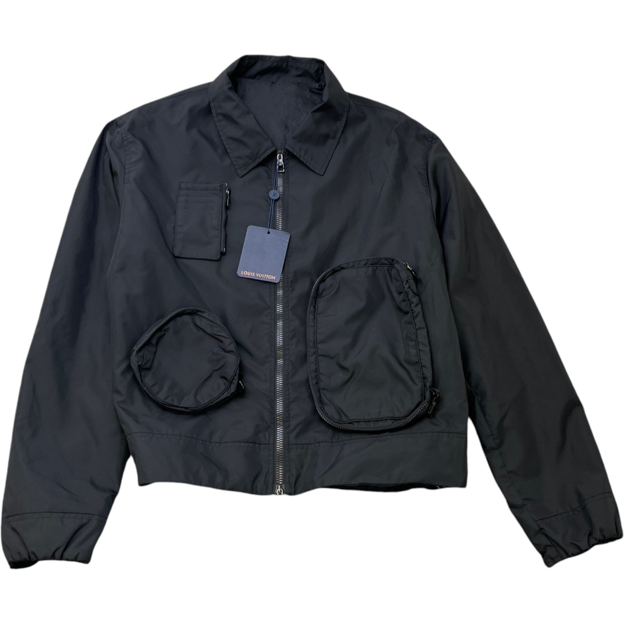Men's Lvse Nylon Utility Jacket Black Size IT 52 / XL