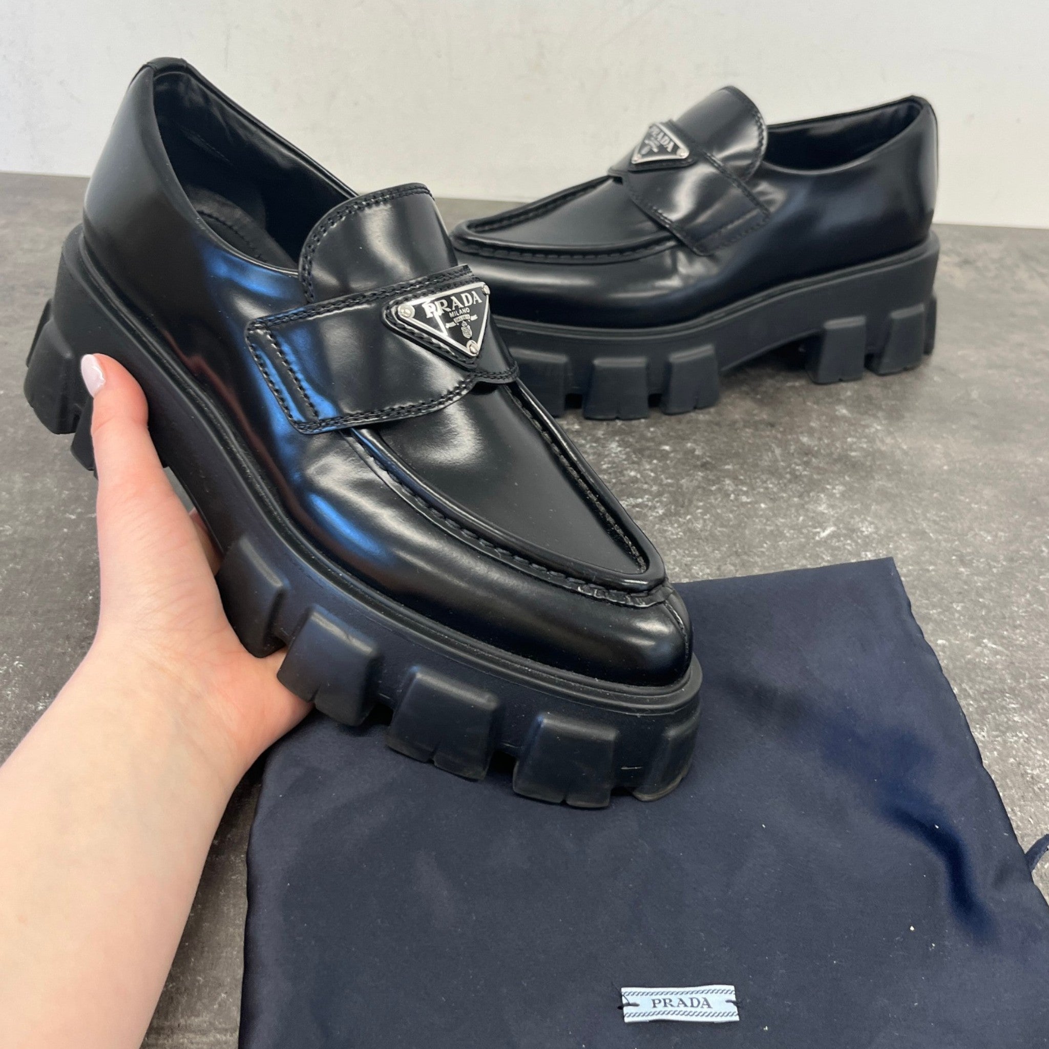 Women's Monolith Brushed Loafers Black Size EU 37 / UK 4