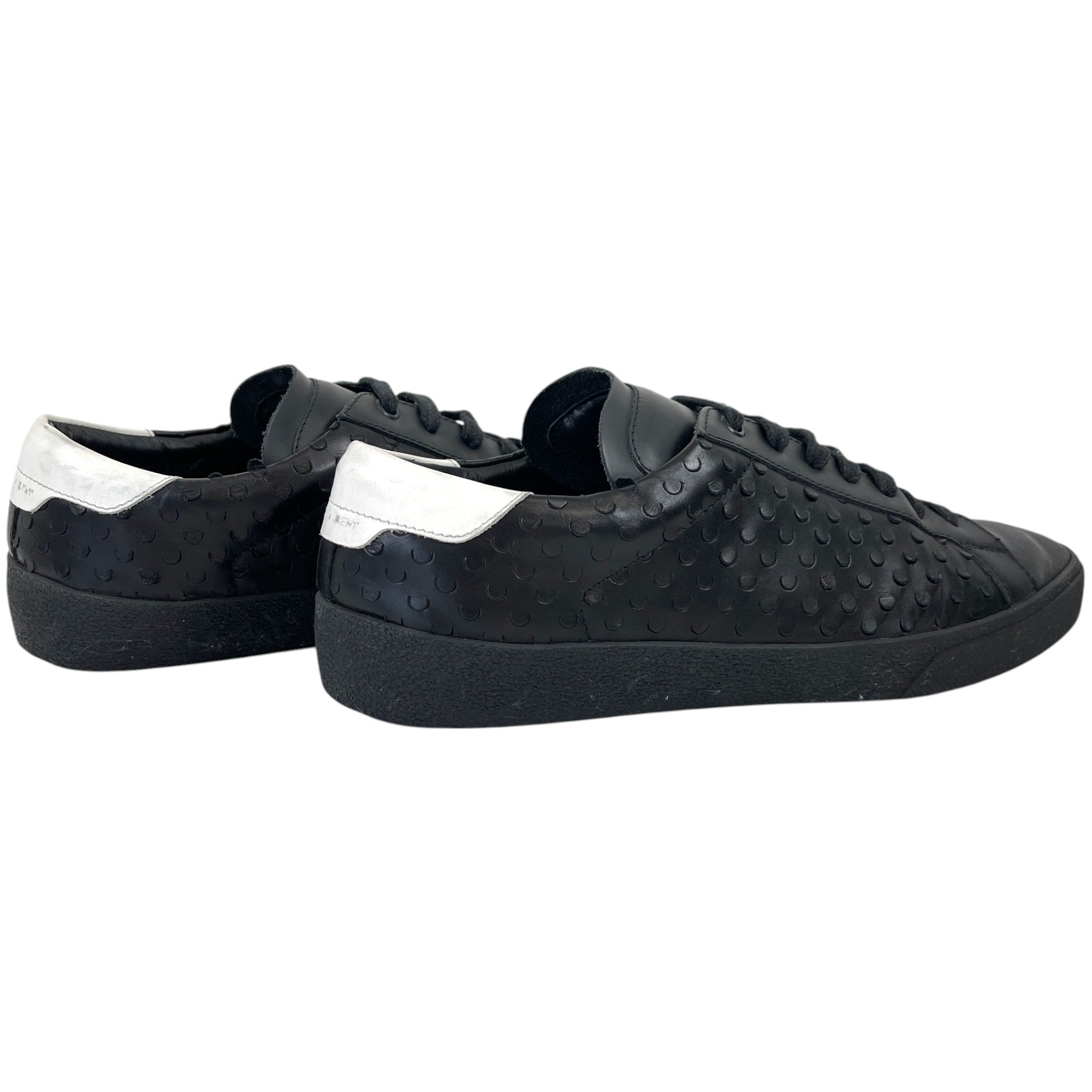 Men's Cutout Canvas Low Trainers Black Size EU 42 / UK 8