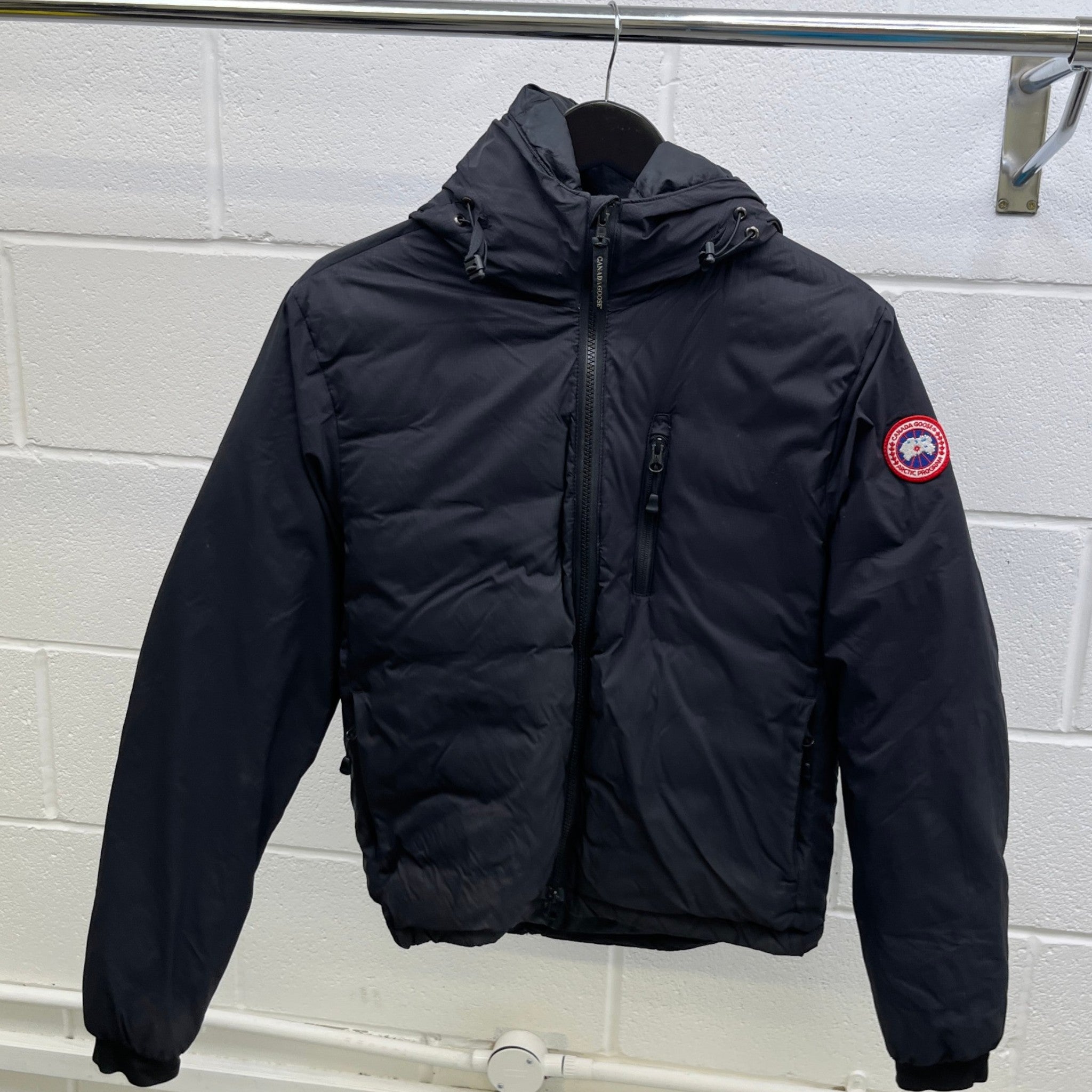 Men's Lodge Hoody Down Jacket Black Size S