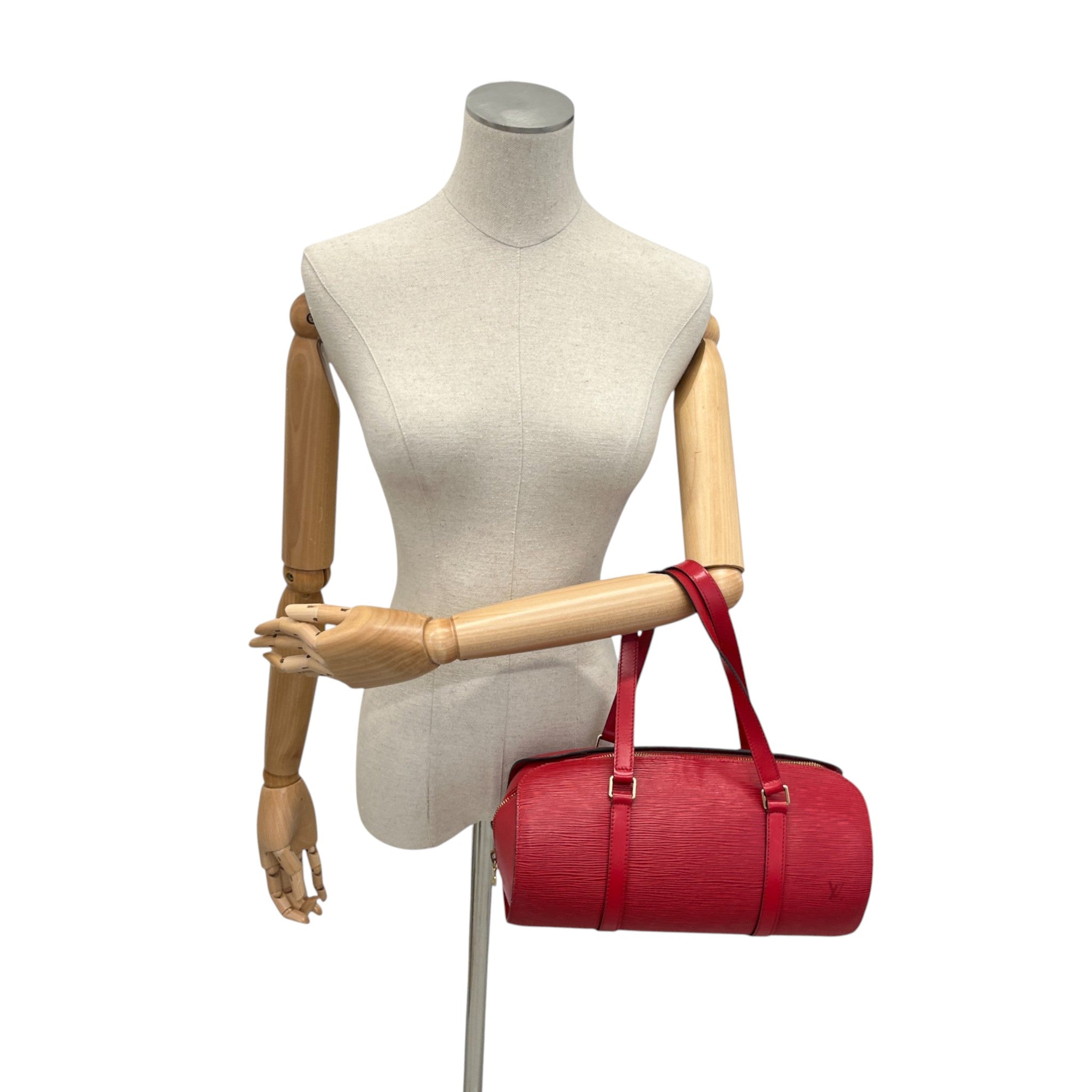 Women's Epi Leather Vintage Soufflot Bag Red