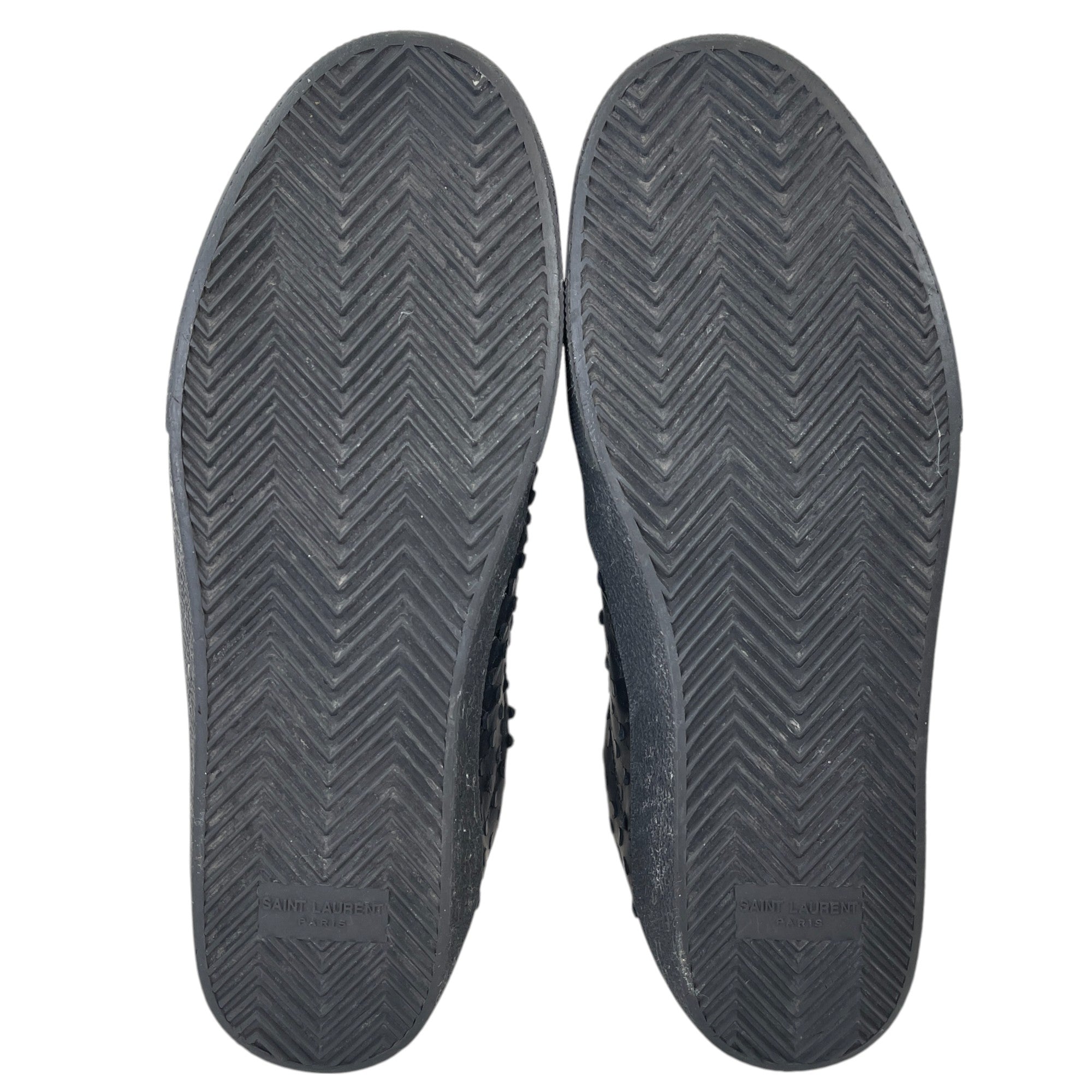 Men's Cutout Canvas Low Trainers Black Size EU 42 / UK 8