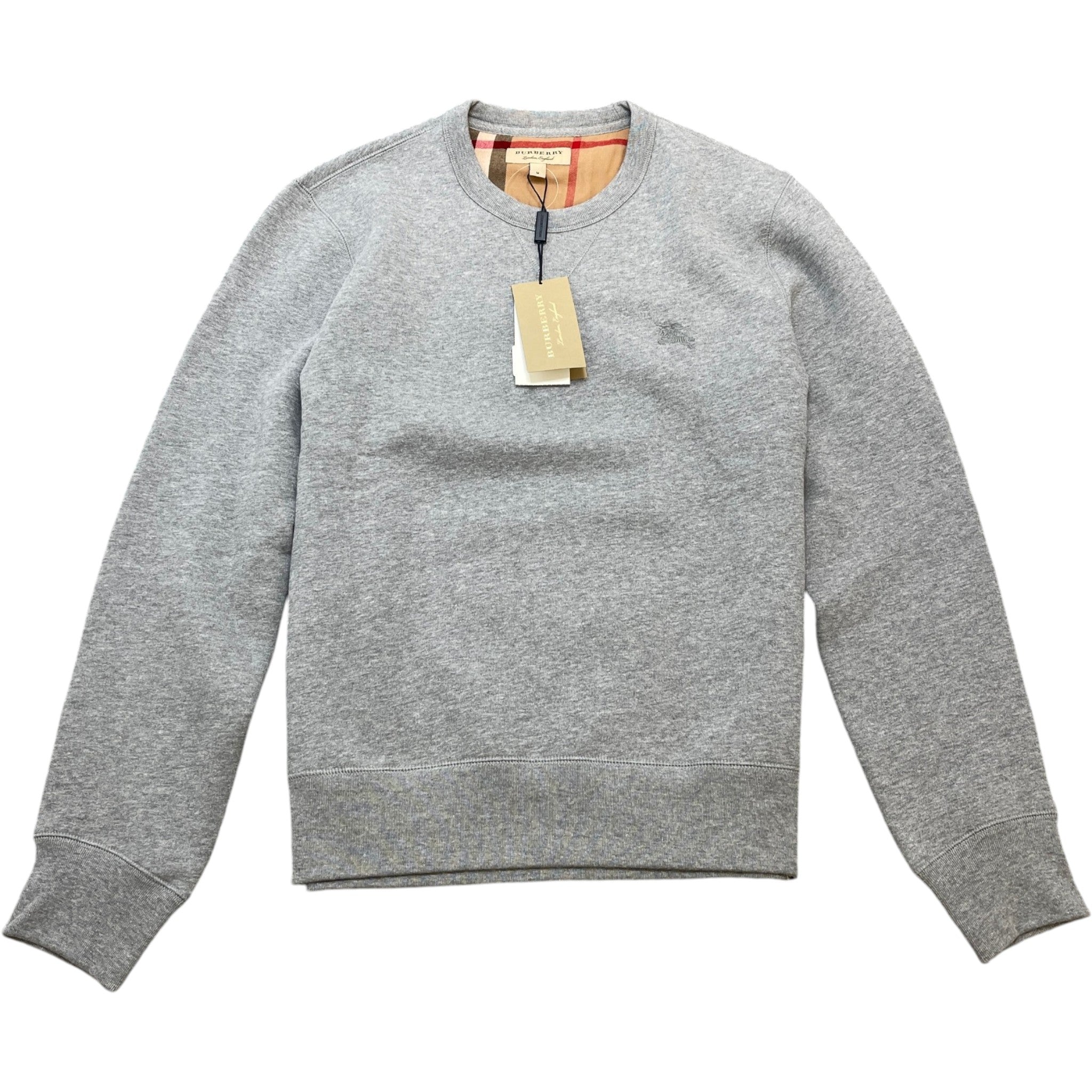 Men's Embroidered Logo Sweatshirt Grey Size M