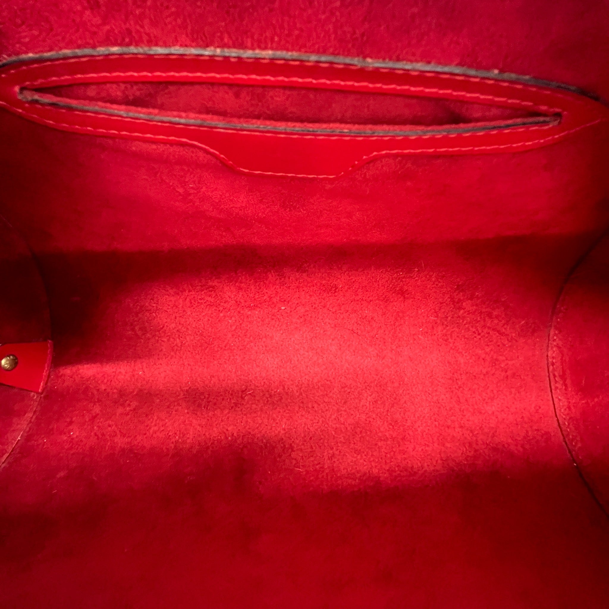 Women's Epi Leather Vintage Soufflot Bag Red