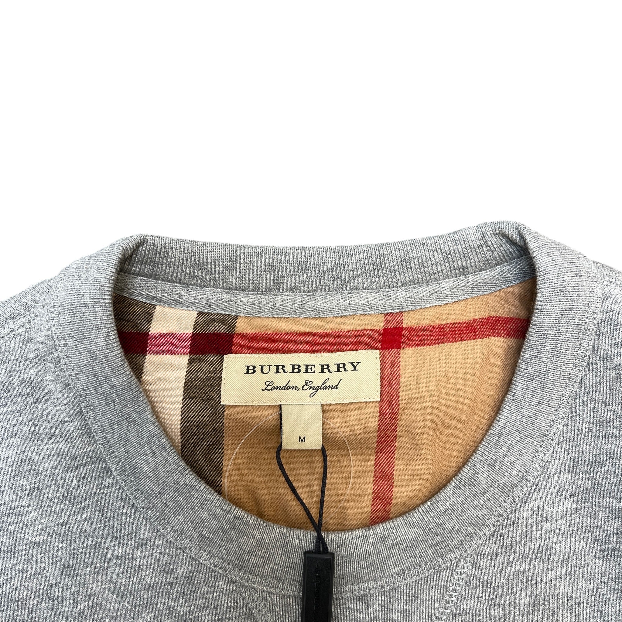 Men's Embroidered Logo Sweatshirt Grey Size M