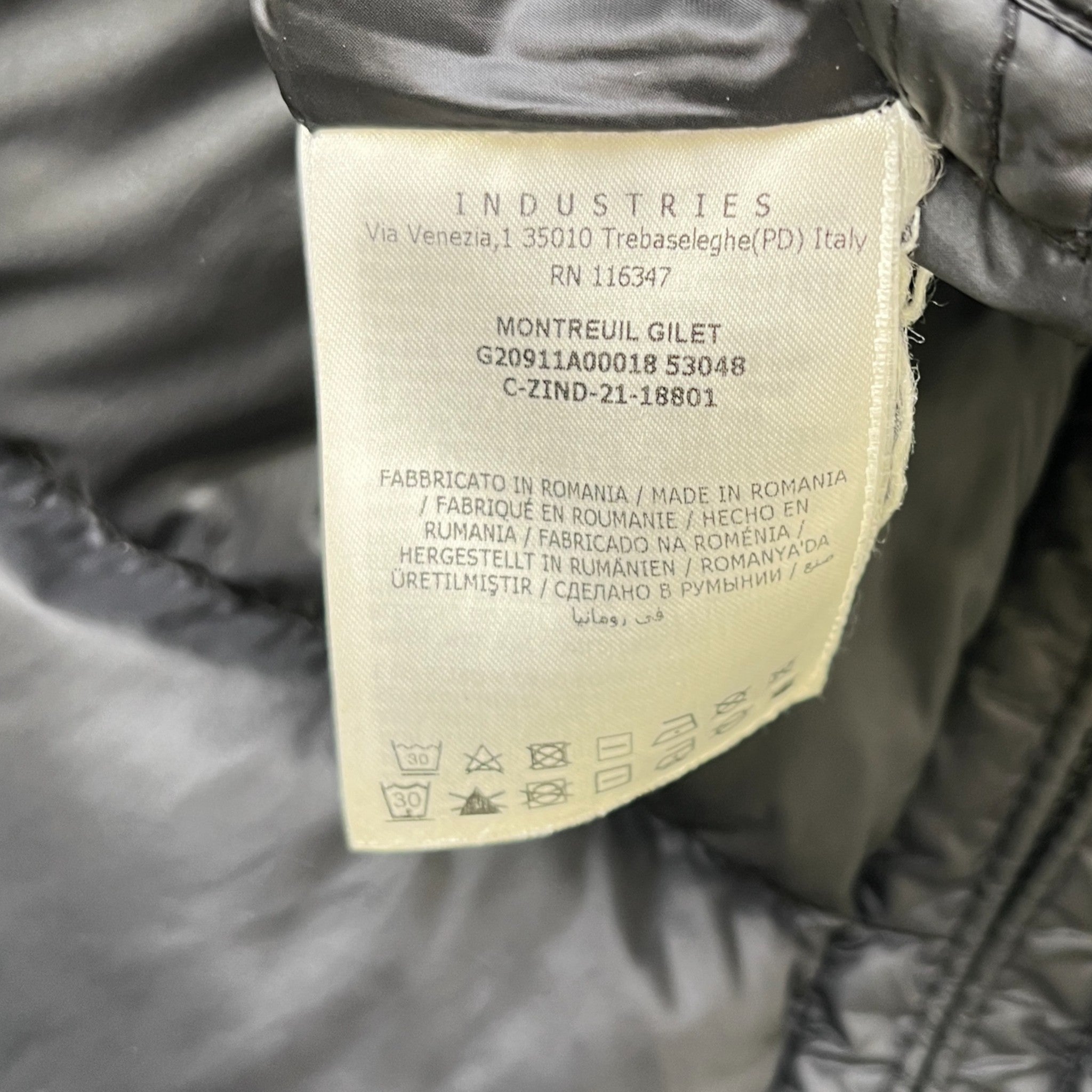 Men's Montreuil Gilet Black Size 1 / S