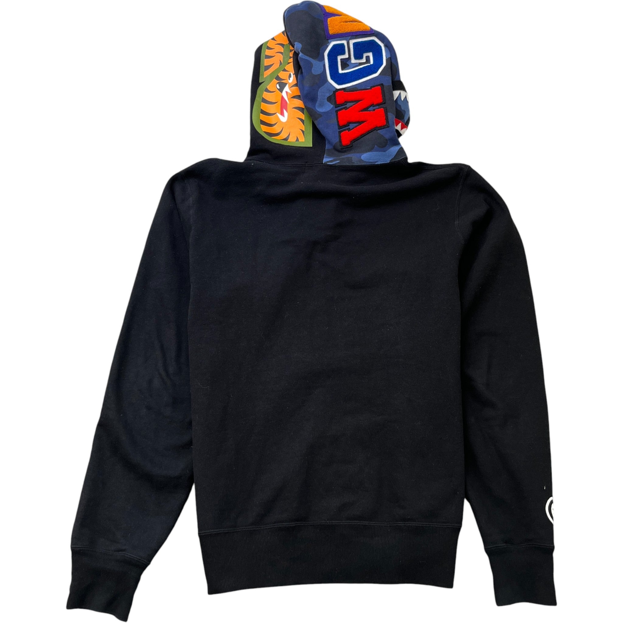 Men's Camo Shark Hoodie Black Size L