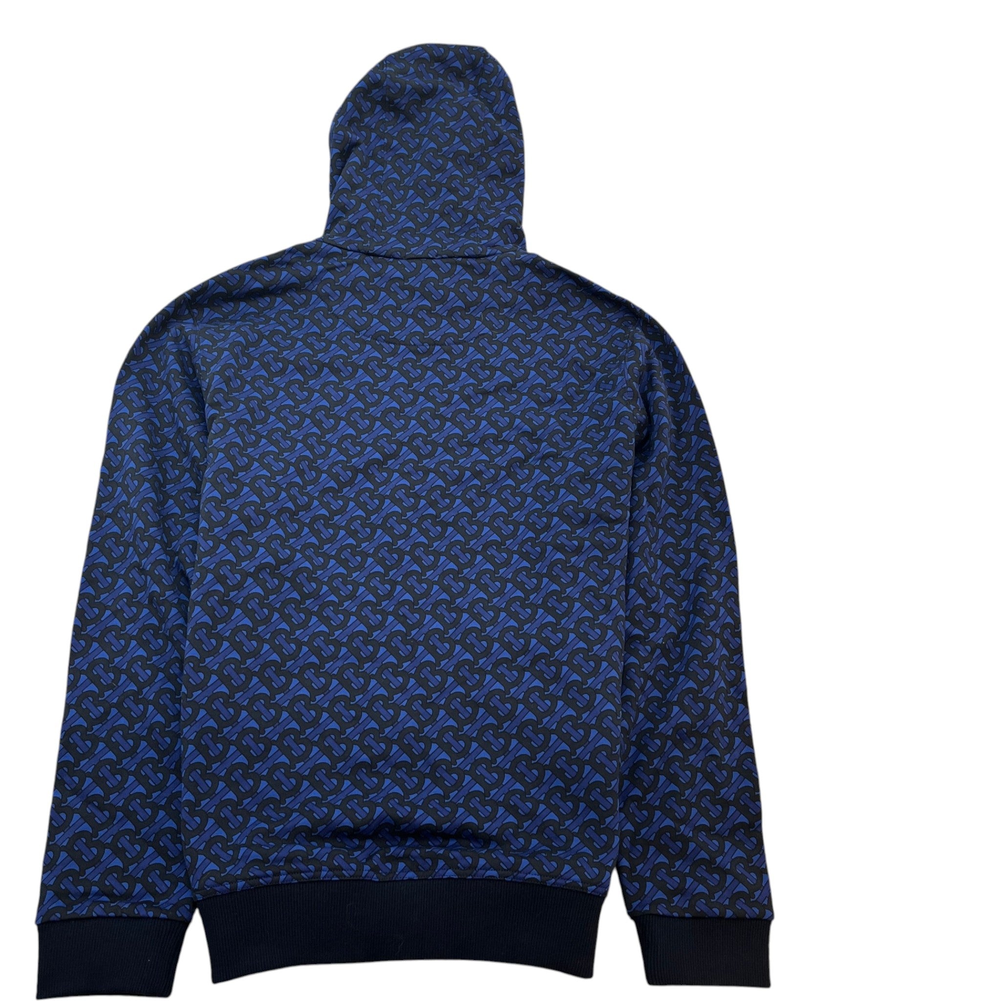 Men's Monogram Print Hoodie Navy Size M