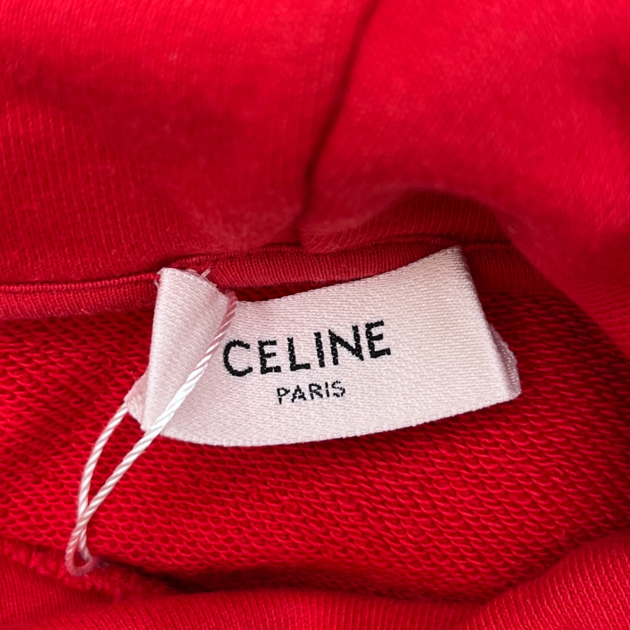 Men's Logo Print Hoodie Red Size XS