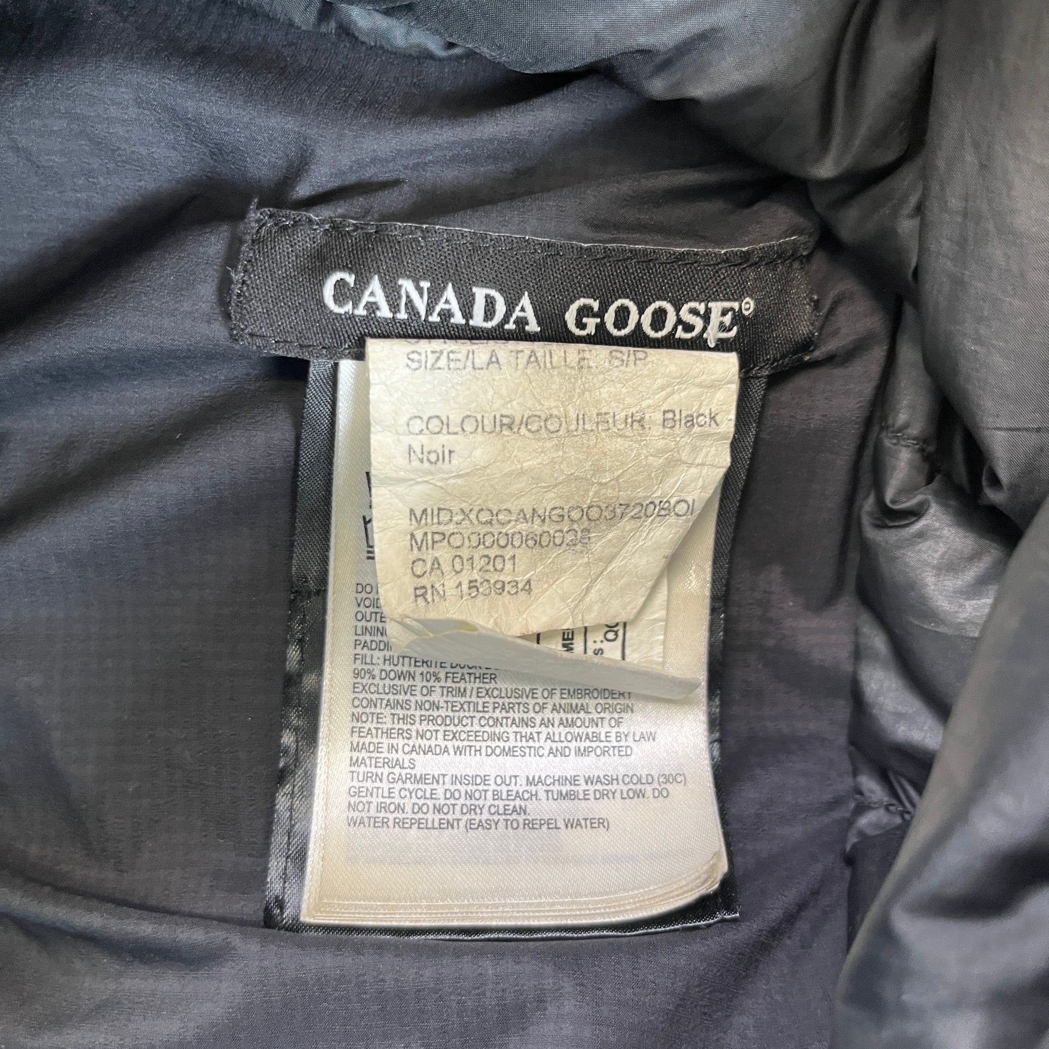 Men's Lodge Hoody Down Jacket Black Size S